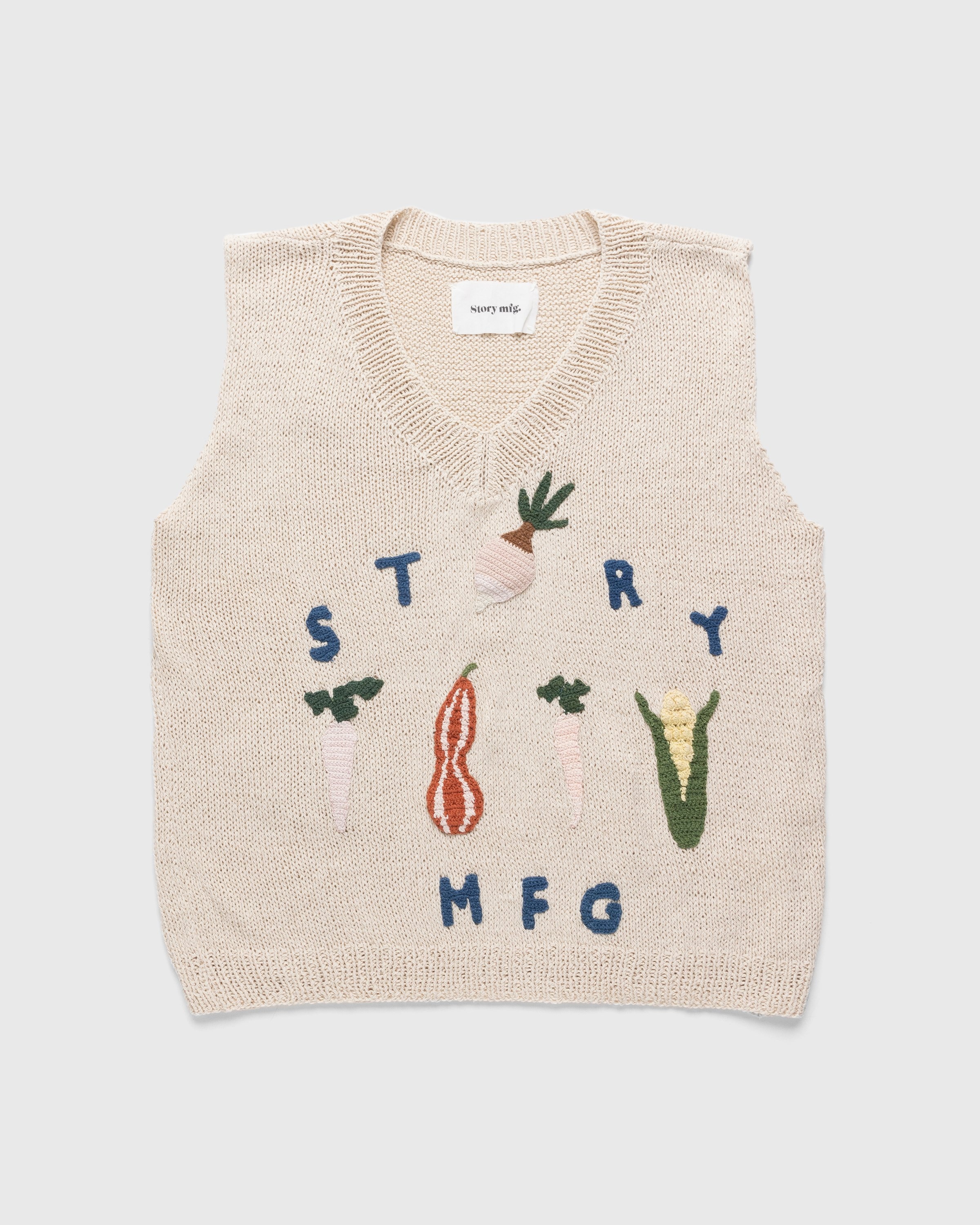 Story mfg. – Party Vest Squash White - Knitwear - White - Image 1