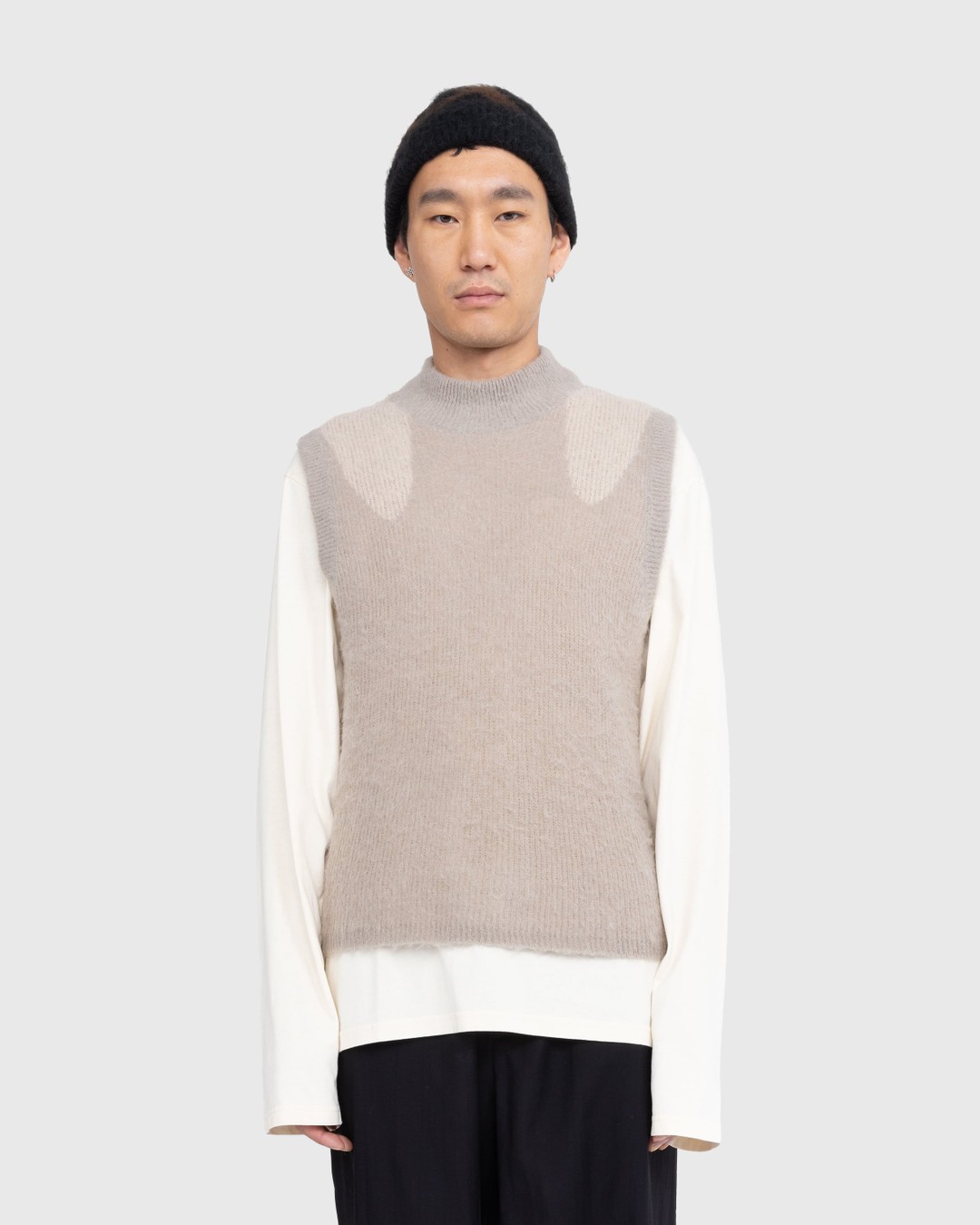 _J.L-A.L_ – Liquid Alpaca Vest Light Grey - Knitwear - Grey - Image 2
