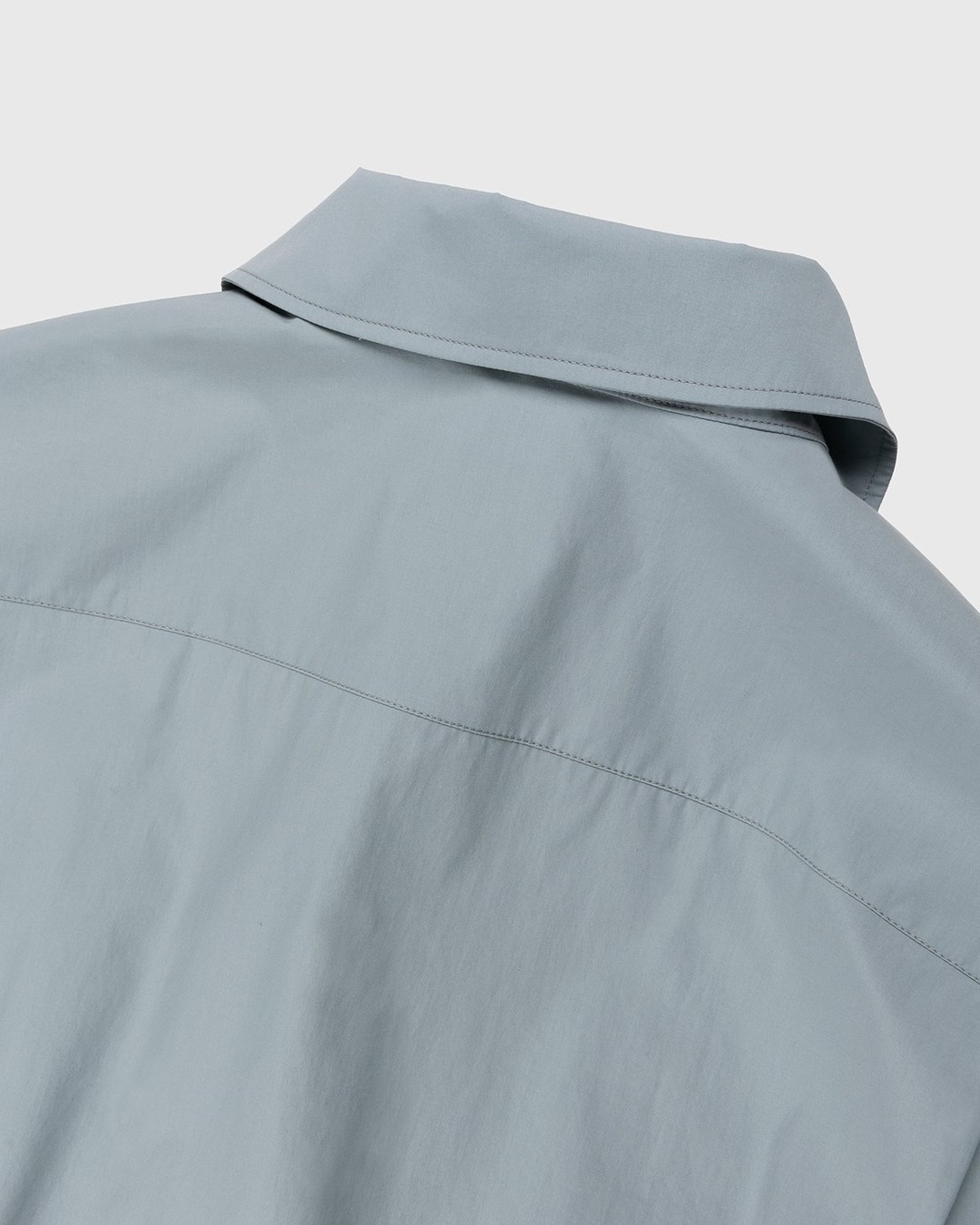 Lemaire – Convertible Collar Long Sleeve Shirt Light Blue - Shirts - White - Image 3