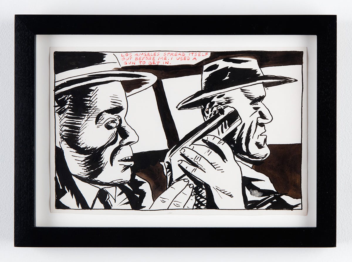 Raymond Pettibon, <em>No Title (Los Angeles spread...)</em>, 1986