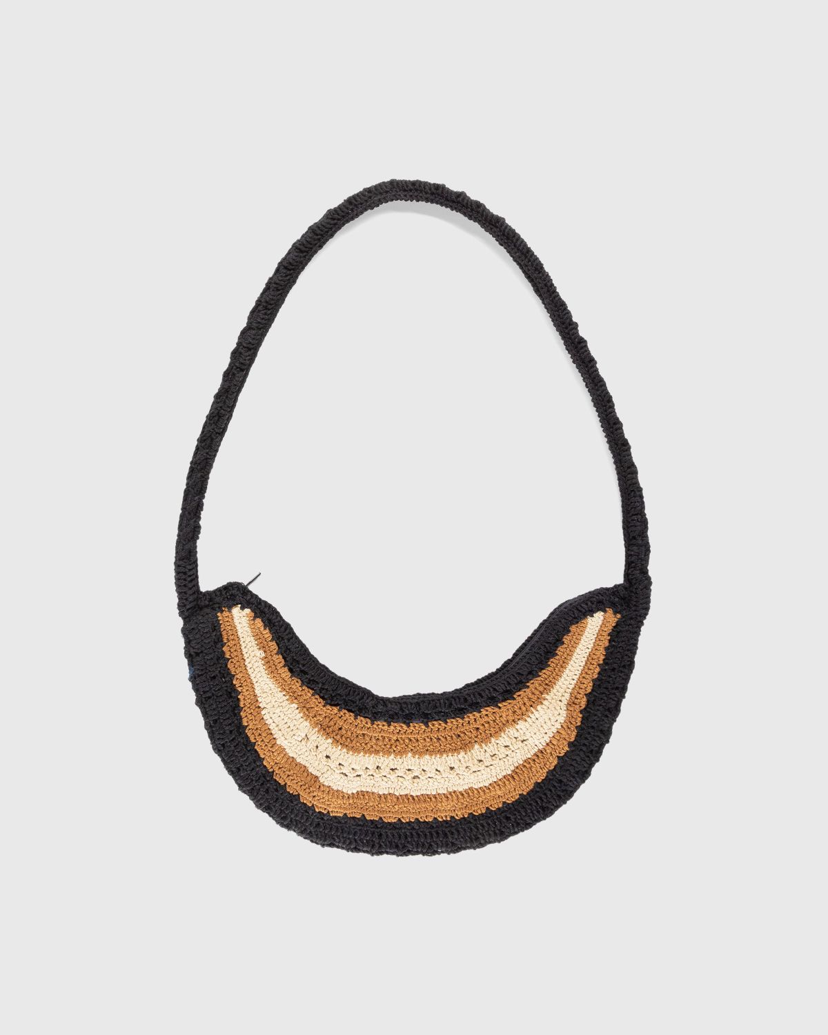 SSU – Crochet Arc Tote Bag Black/Brown - Bags - Black - Image 1