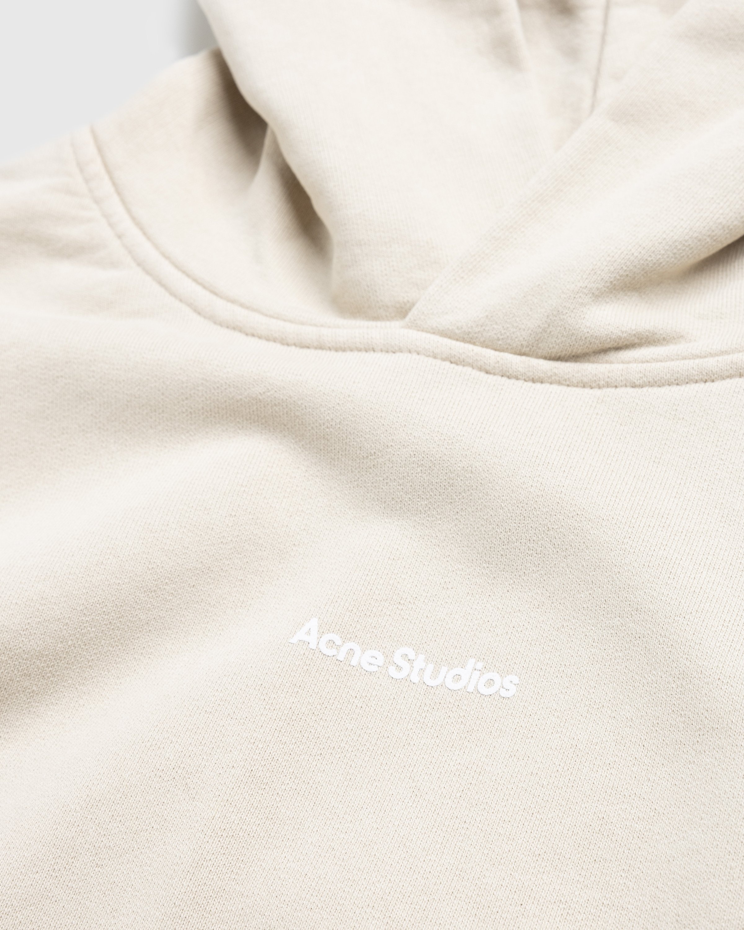 Acne Studios – Organic Cotton Logo Hoodie Champagne Beige - Sweats - Beige - Image 5