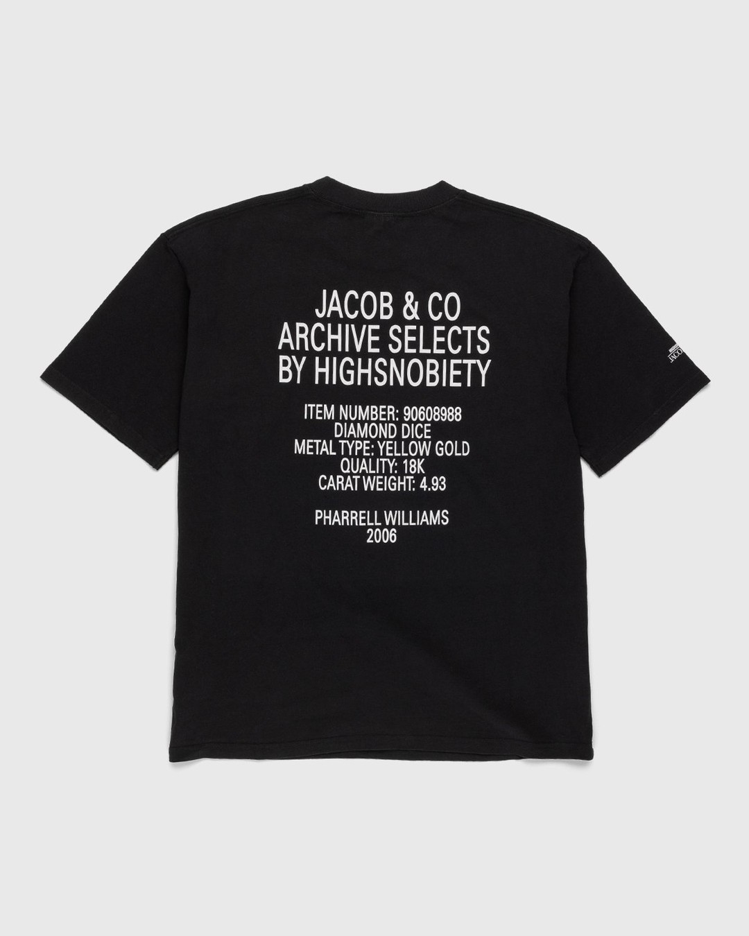 Jacob & Co. x Highsnobiety – Diamond Dice T-Shirt Black - Tops - Black - Image 2