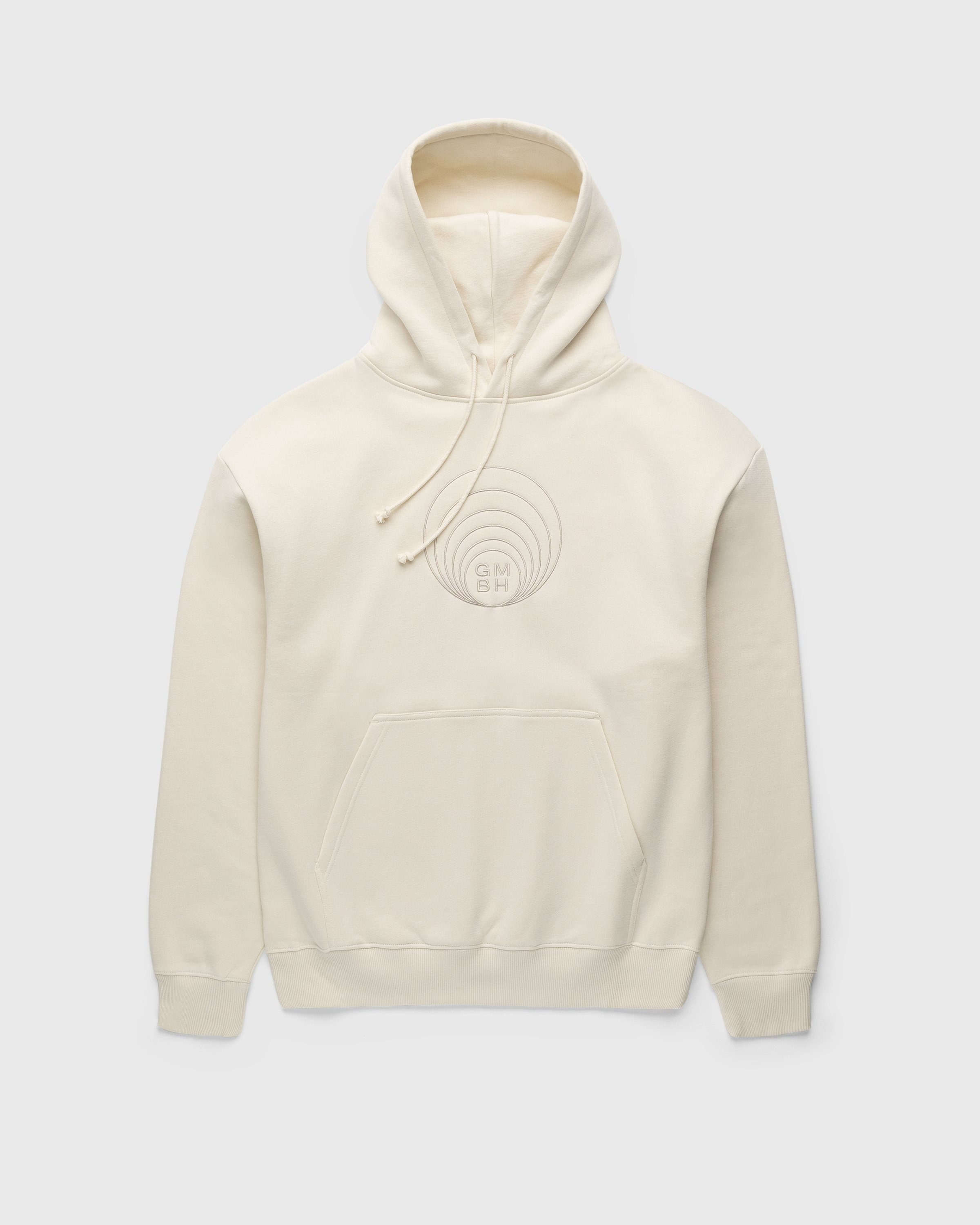 GmbH – Abbas Embroidered Hoodie Ivory - Sweats - Beige - Image 1
