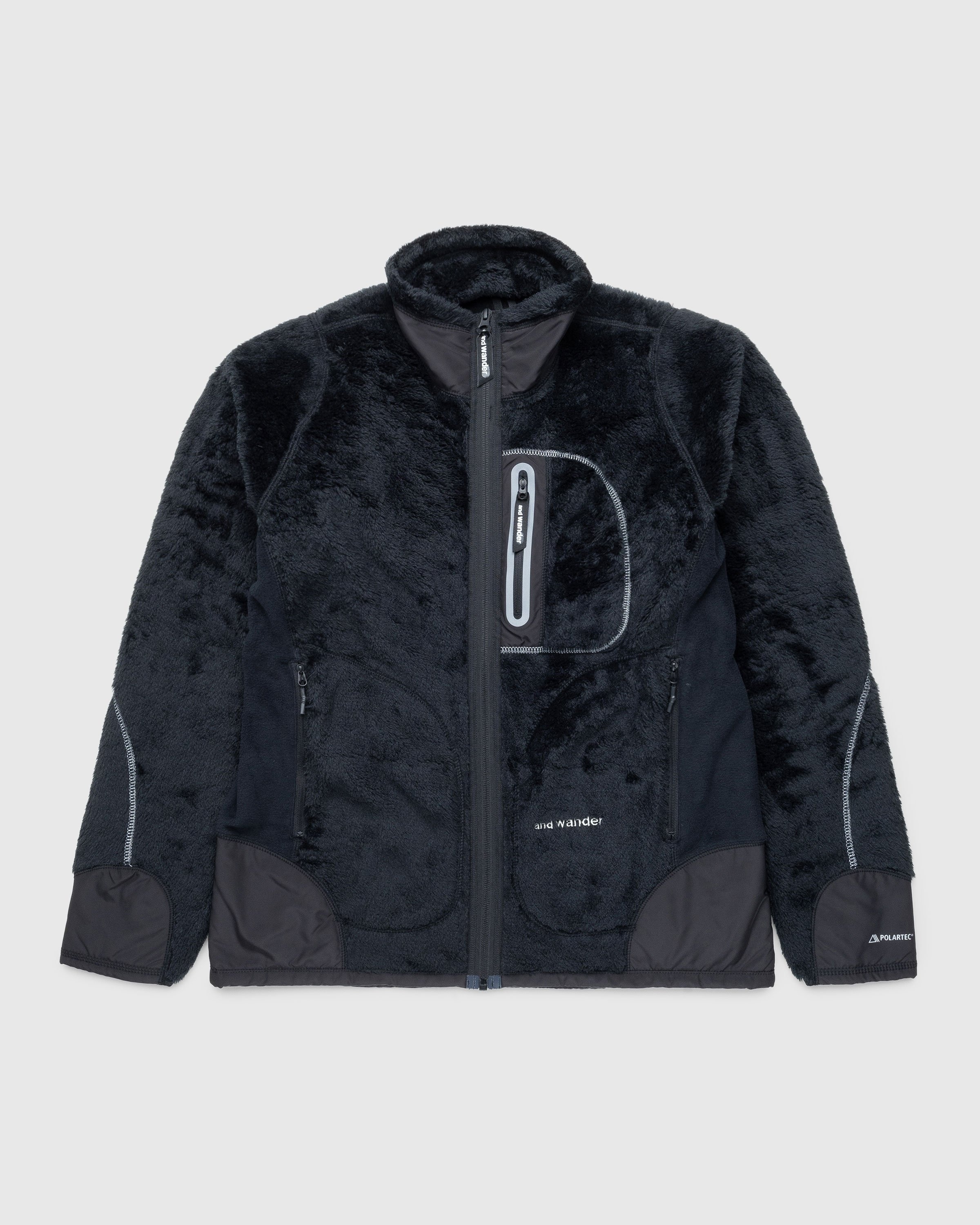 And Wander High Loft Fleece Jacket Black Highsnobiety Shop