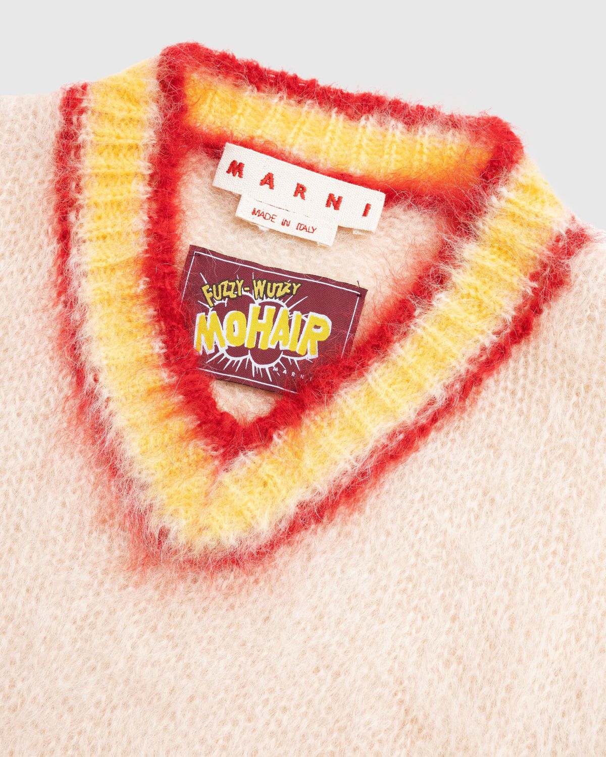 Marni – Mohair Sweater Beige Multi - Knitwear - Pink - Image 5