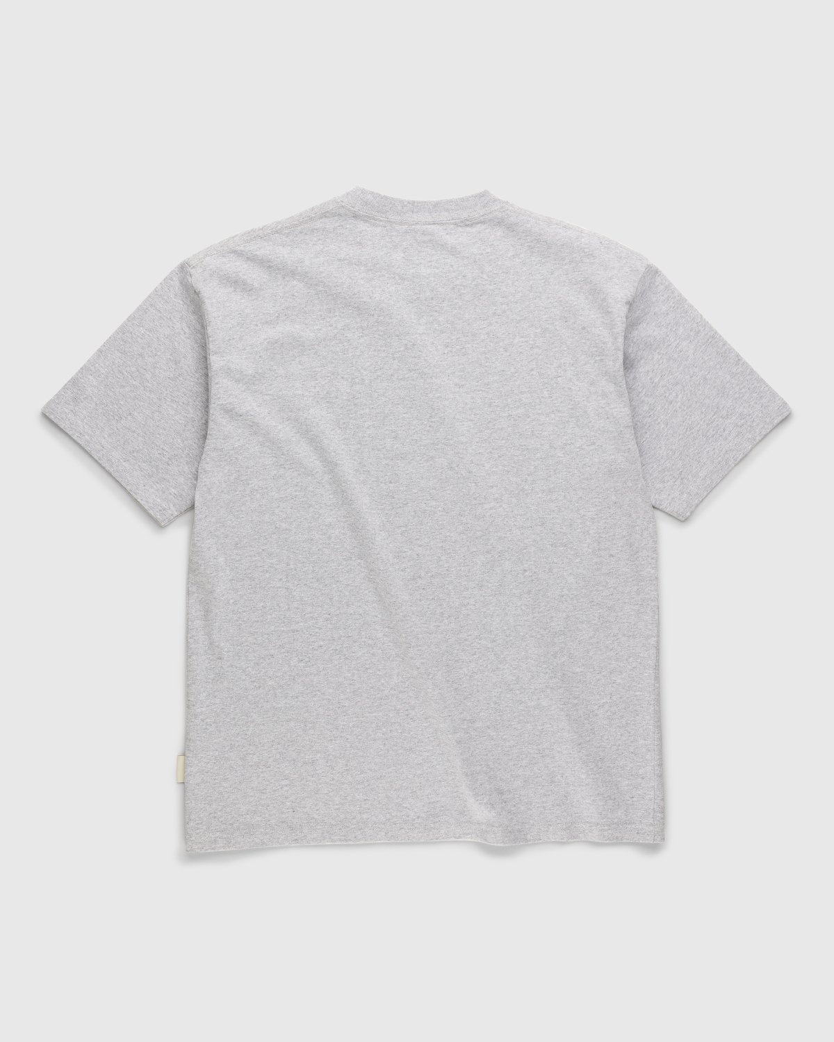 Highsnobiety – Heavy Logo Staples T-Shirt Heather Grey - Tops - Grey - Image 2