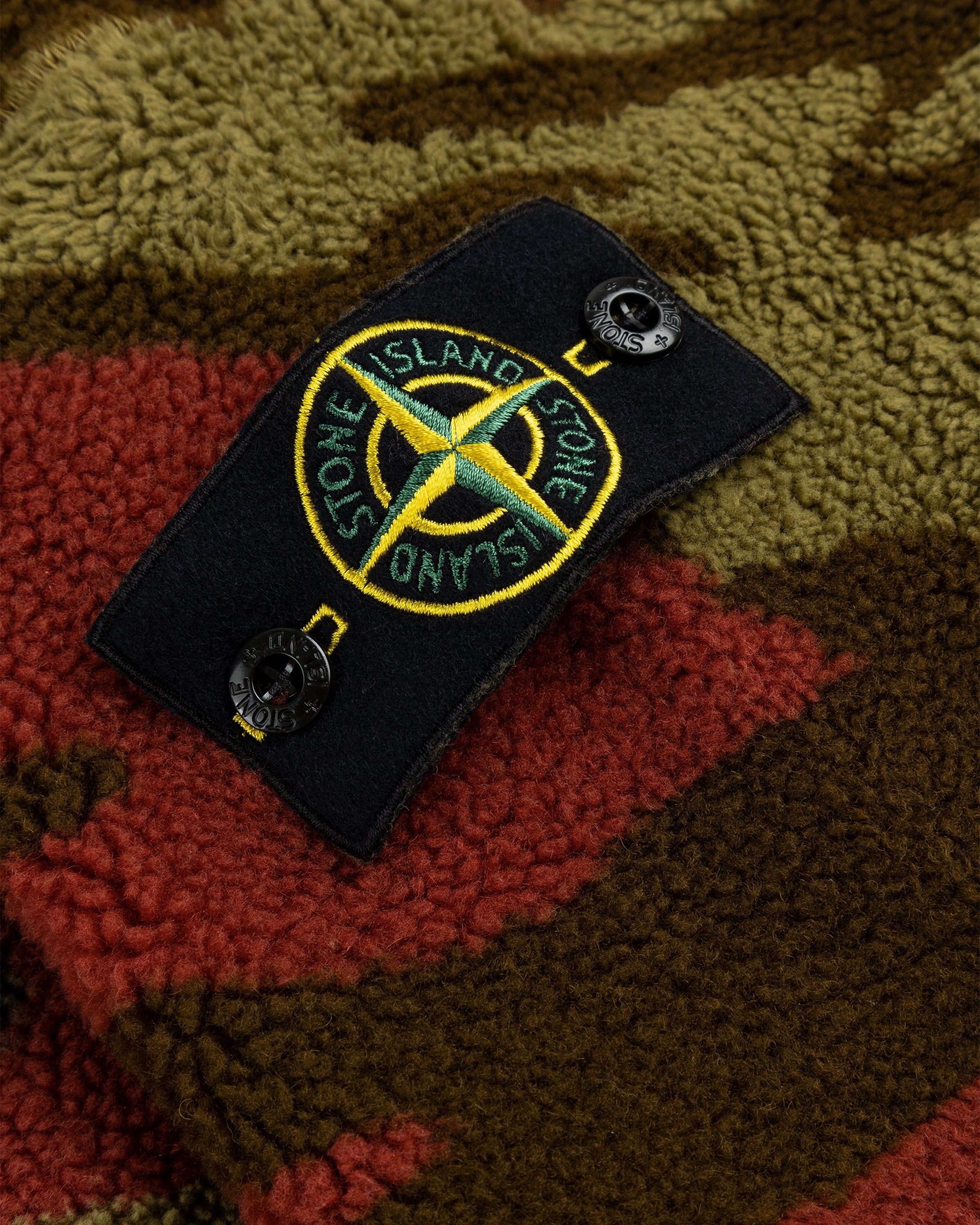 Stone Island – Heritage Camo Jacquard Wool-Nylon Crewneck Military Green - Sweats - Green - Image 4