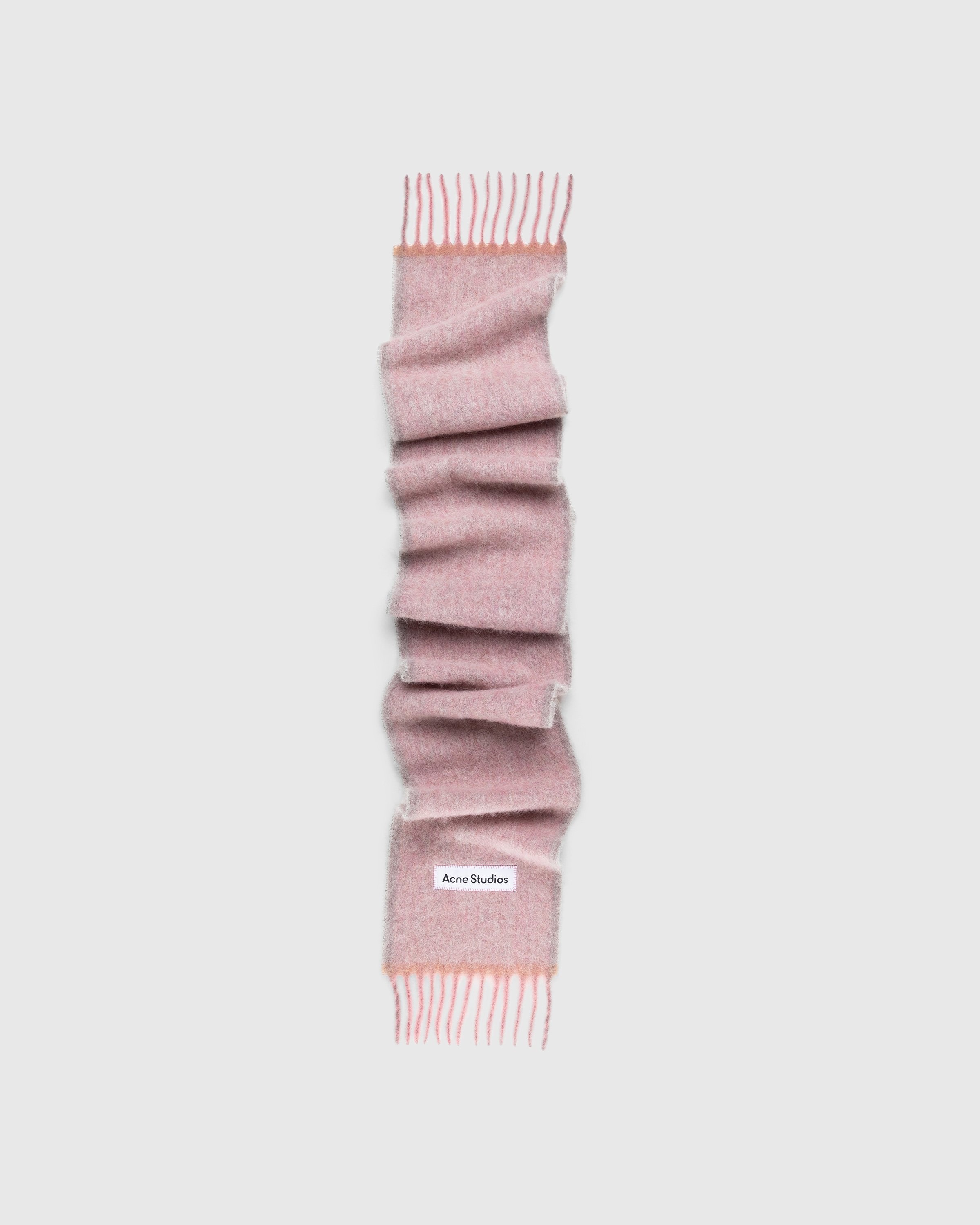 Acne Studios – Mohair Wool Fringe Scarf Lavender - Scarves - Pink - Image 1
