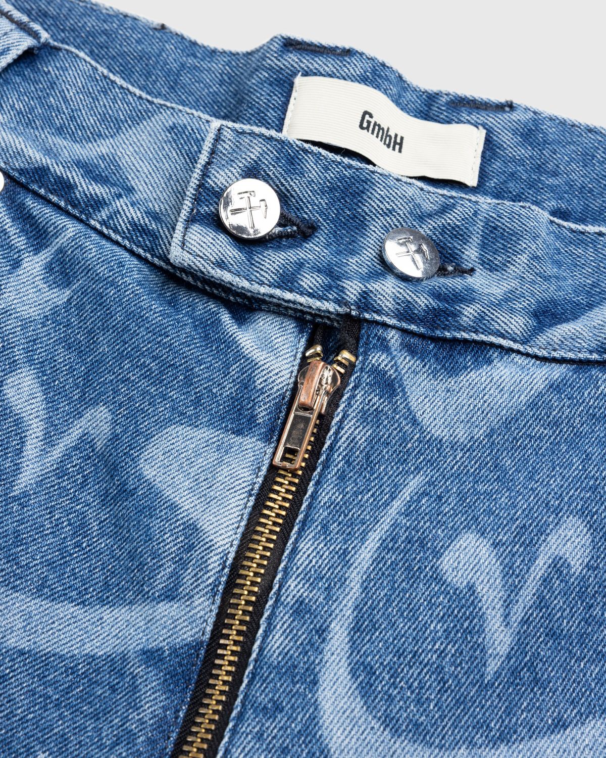 GmbH – Fatin Denim Trousers Indigo With Print - Pants - Blue - Image 6