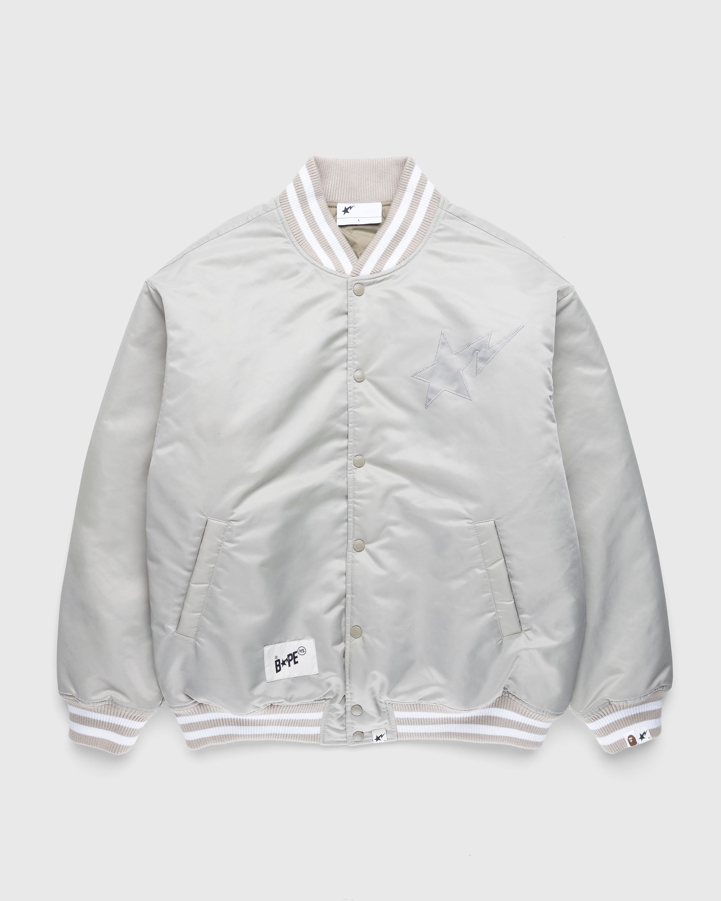 BAPE x Highsnobiety Varsity Jacket Charcoal Highsnobiety Shop