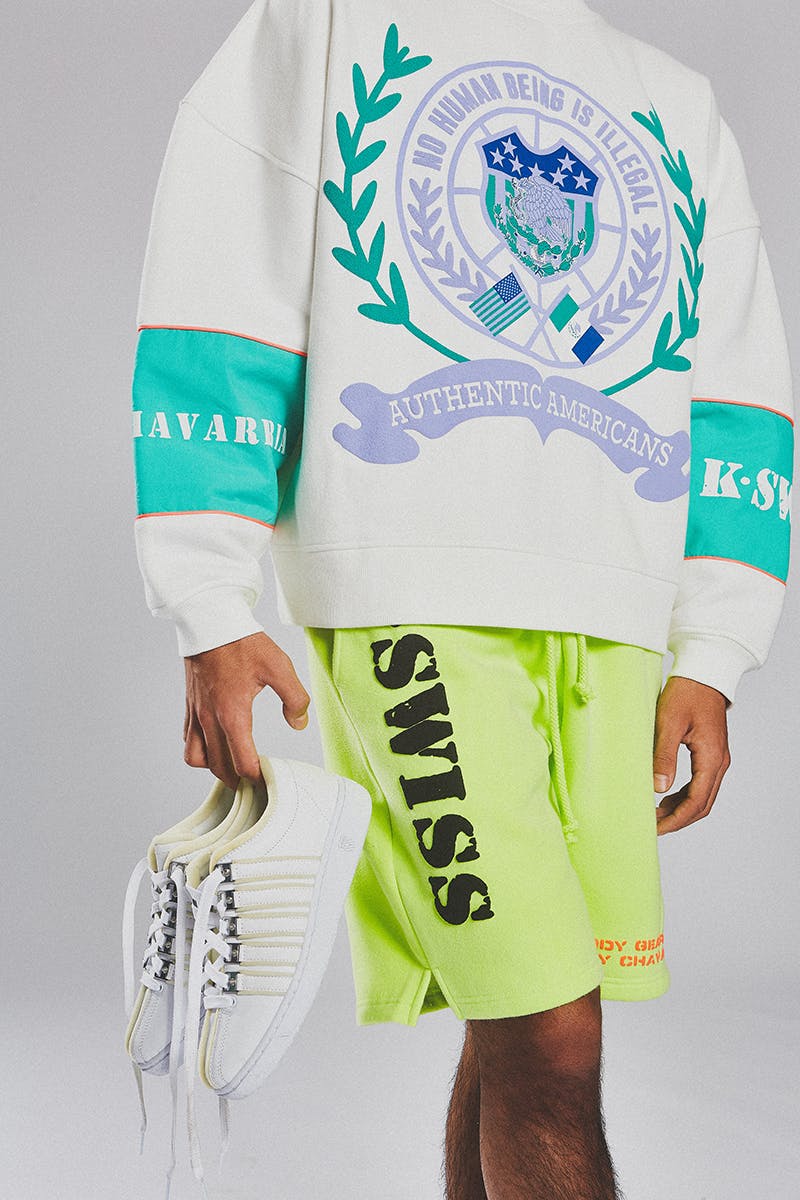 WILLY CHAVARRIA K-SWISS クルーネック トレーナー Tシャツ/カットソー(七分/長袖) サイト無料