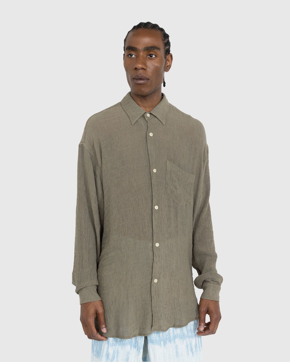 Our Legacy – Initial Shirt Muck Ruffle Viscose - Shirts - Brown - Image 2