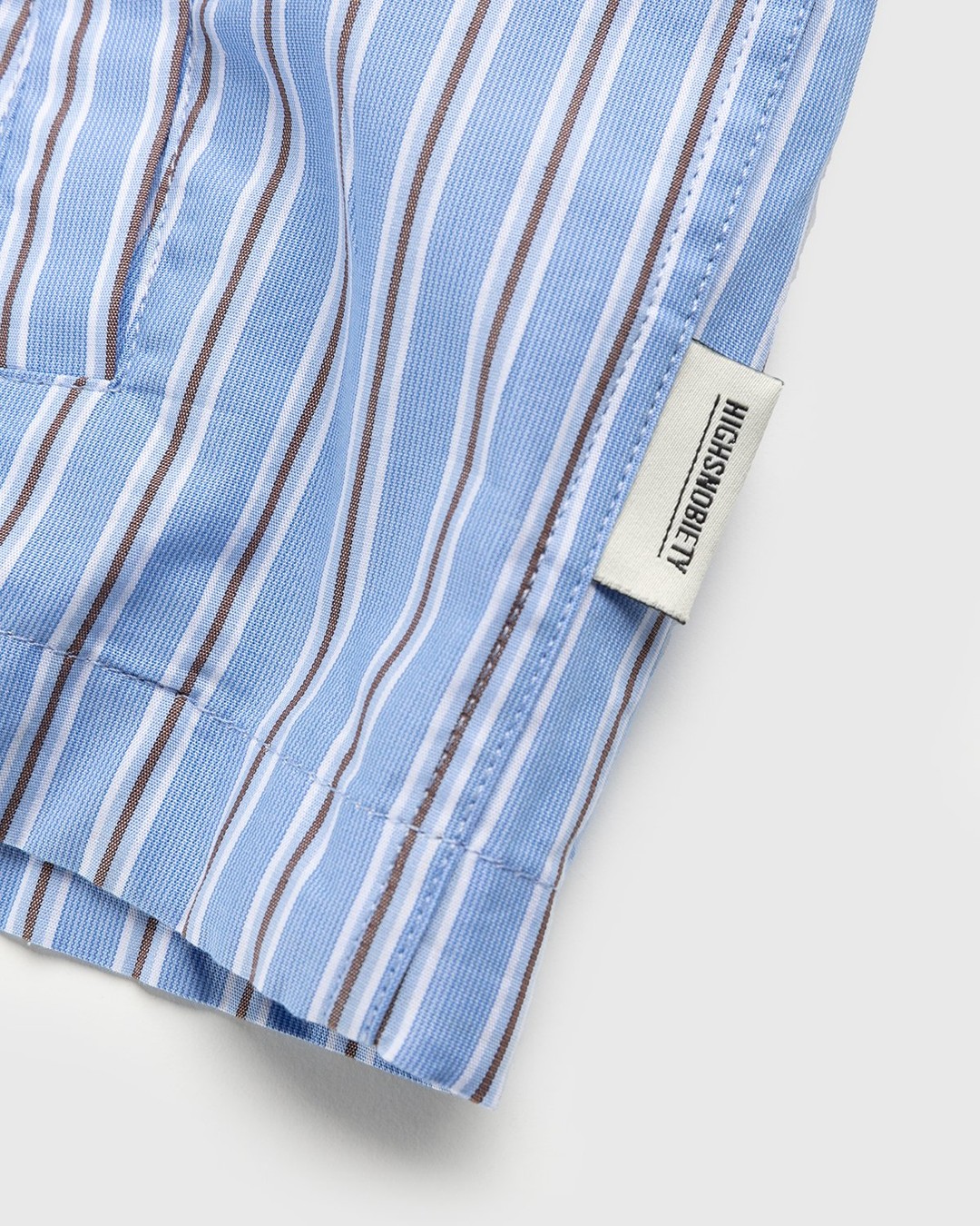 Highsnobiety – Poplin Shirt Jacket Blue/White - Shirts - Blue - Image 8