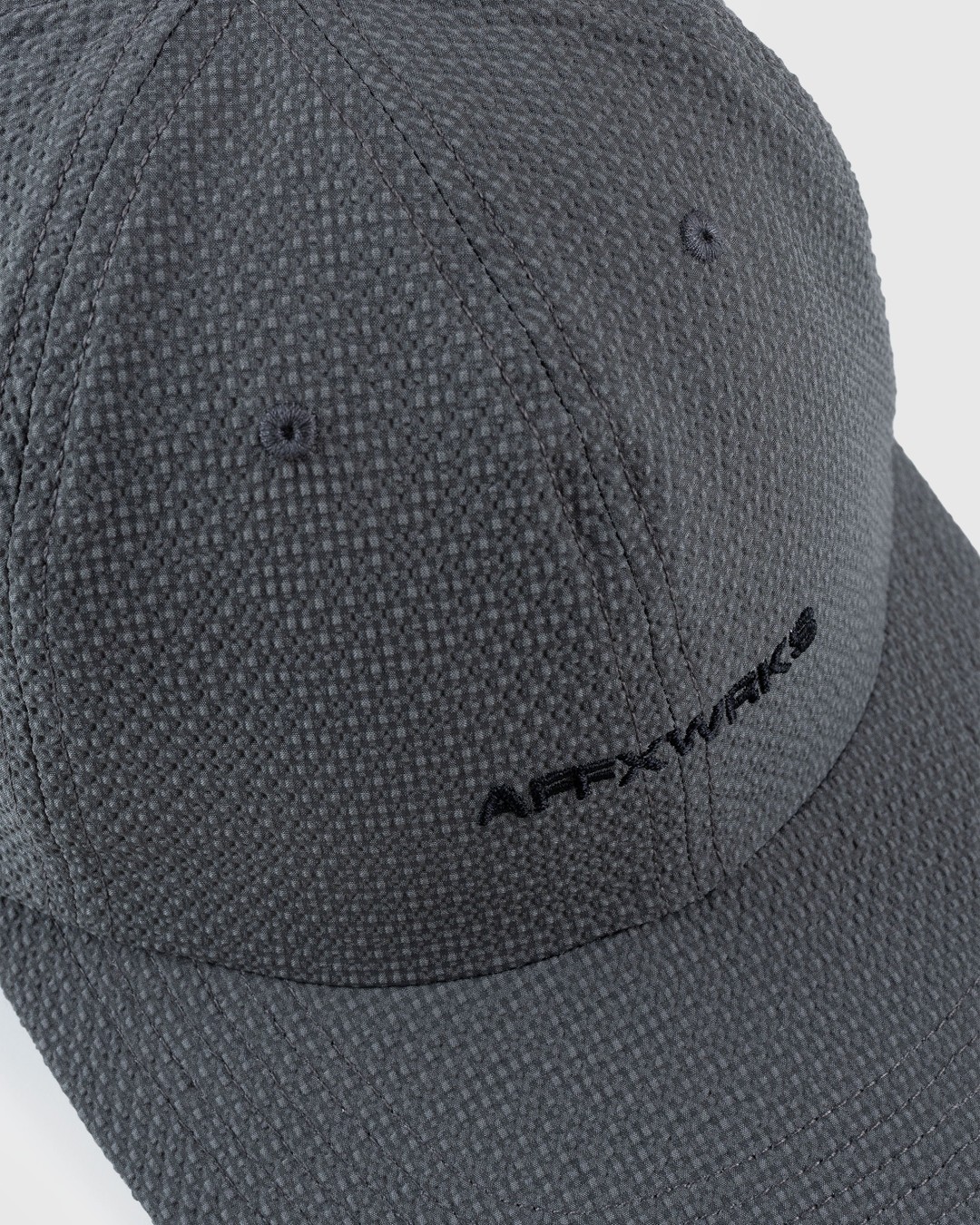 AFFXWRKS – Logo Cap Grey Seersucker - Hats - Grey - Image 5