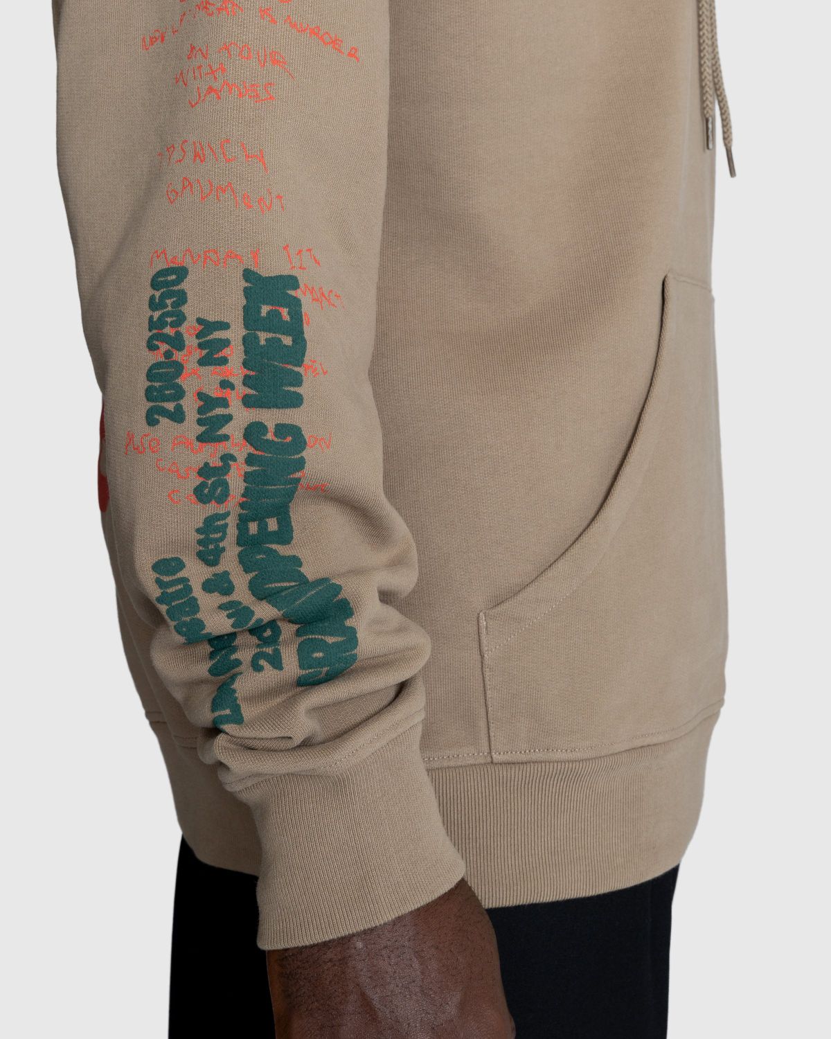 Highsnobiety – New York Line Hoodie Dark Beige - Sweats - Brown - Image 6