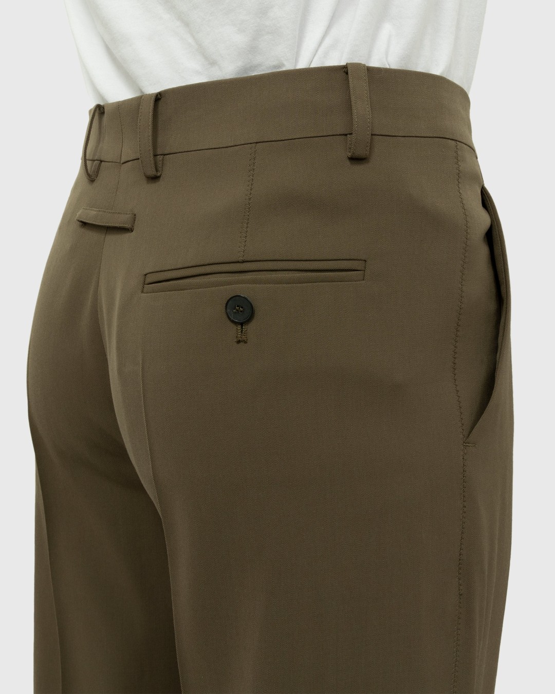 Jean Paul Gaultier – Classic Woven Trouser Khaki - Pants - Brown - Image 5