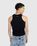 Marine Serre – Organic Cotton Fitted Tank Top Black - Tops - Black - Image 3