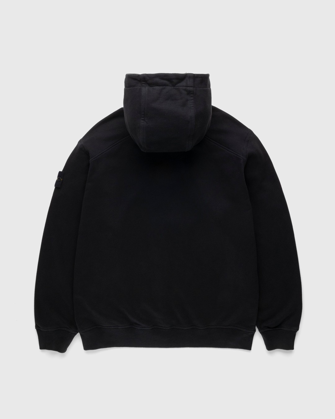 Stone Island – Garment-Dyed Fleece Hoodie Black - Sweats - Black - Image 2