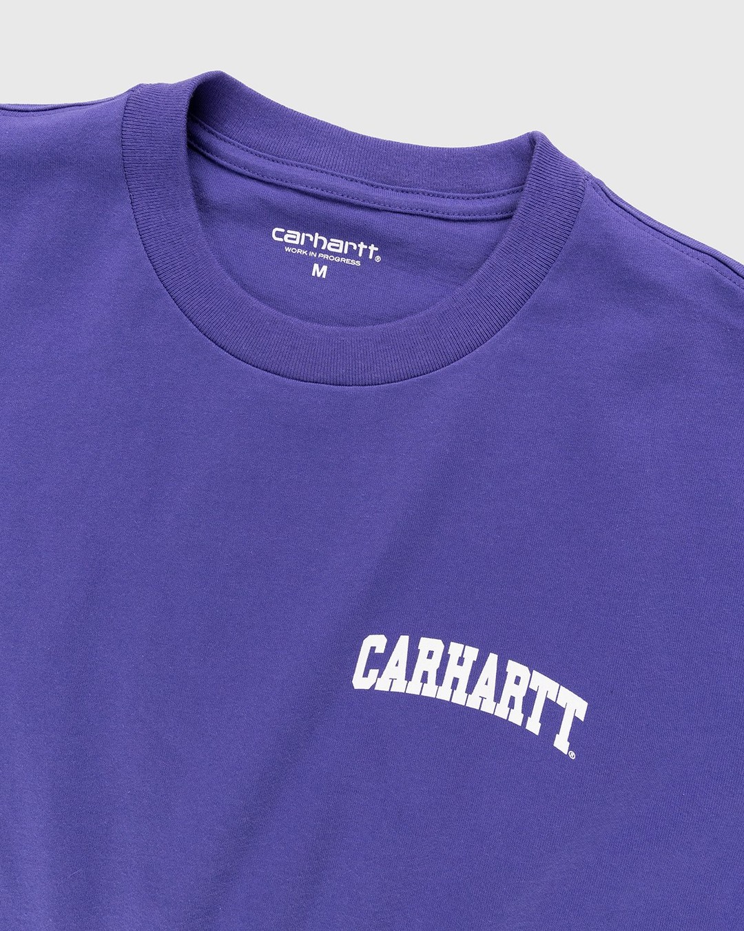 Carhartt WIP – University Script T-Shirt Razzmic White - Tops - Purple - Image 4