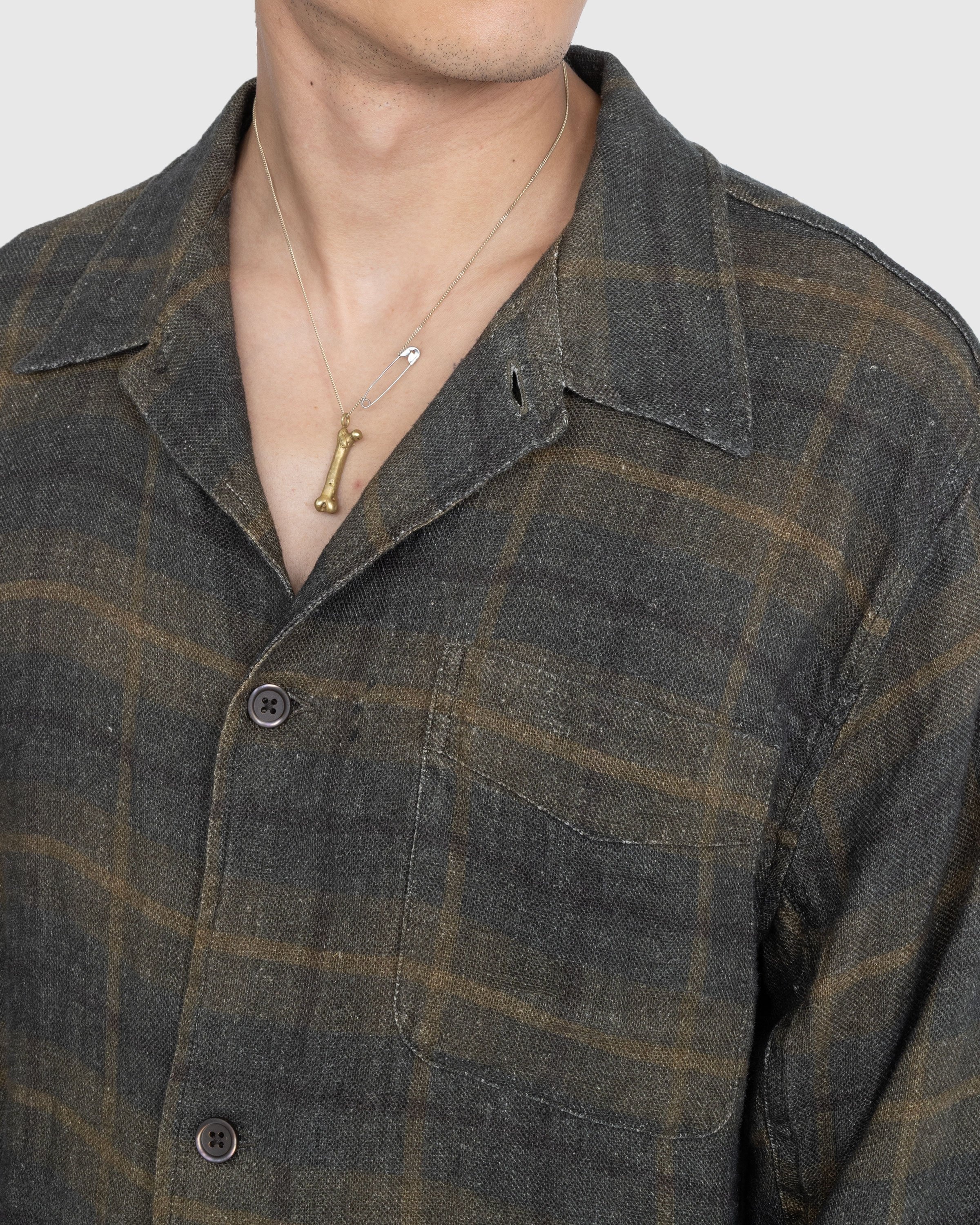 Our Legacy – Box Shirt Mirage Wax Check - Shirts - Green - Image 5