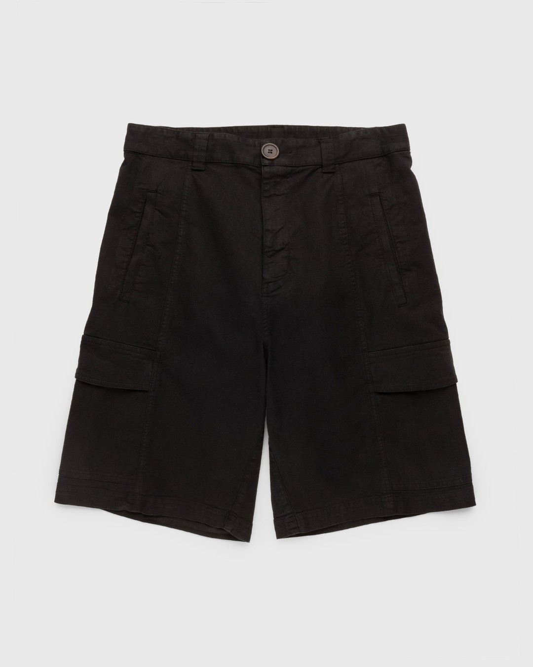 Winnie New York – Linen Cargo Shorts Black - Shorts - Black - Image 1