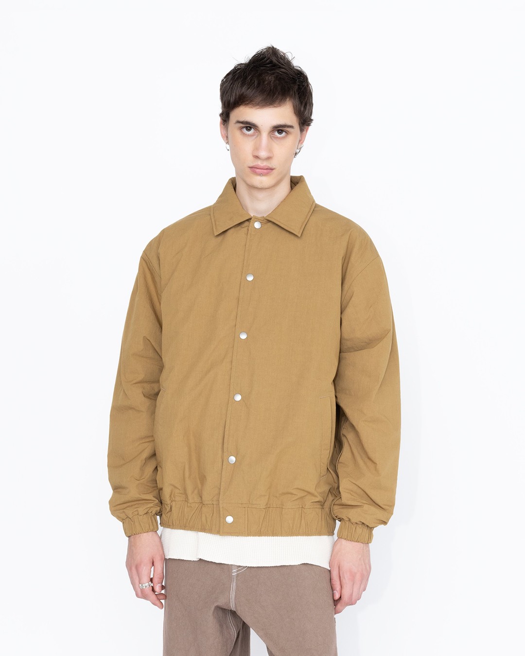 Highsnobiety HS05 – Reverse Piping Insulated Jacket Beige - Outerwear - Beige - Image 3