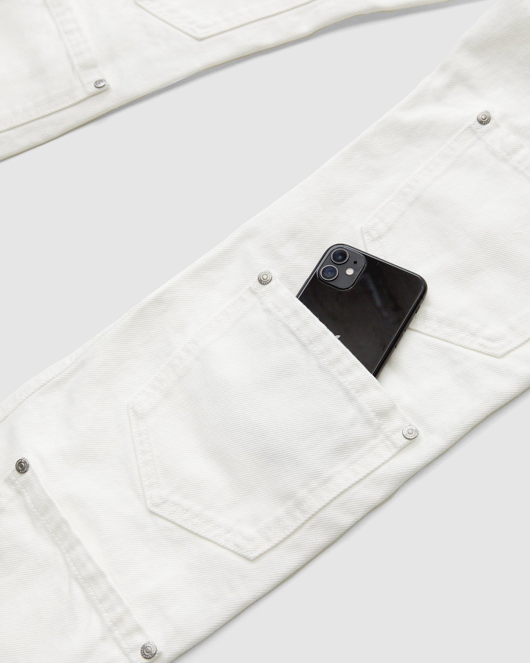 Lourdes New York – Multi-pocket Denim White - Pants - White - Image 4