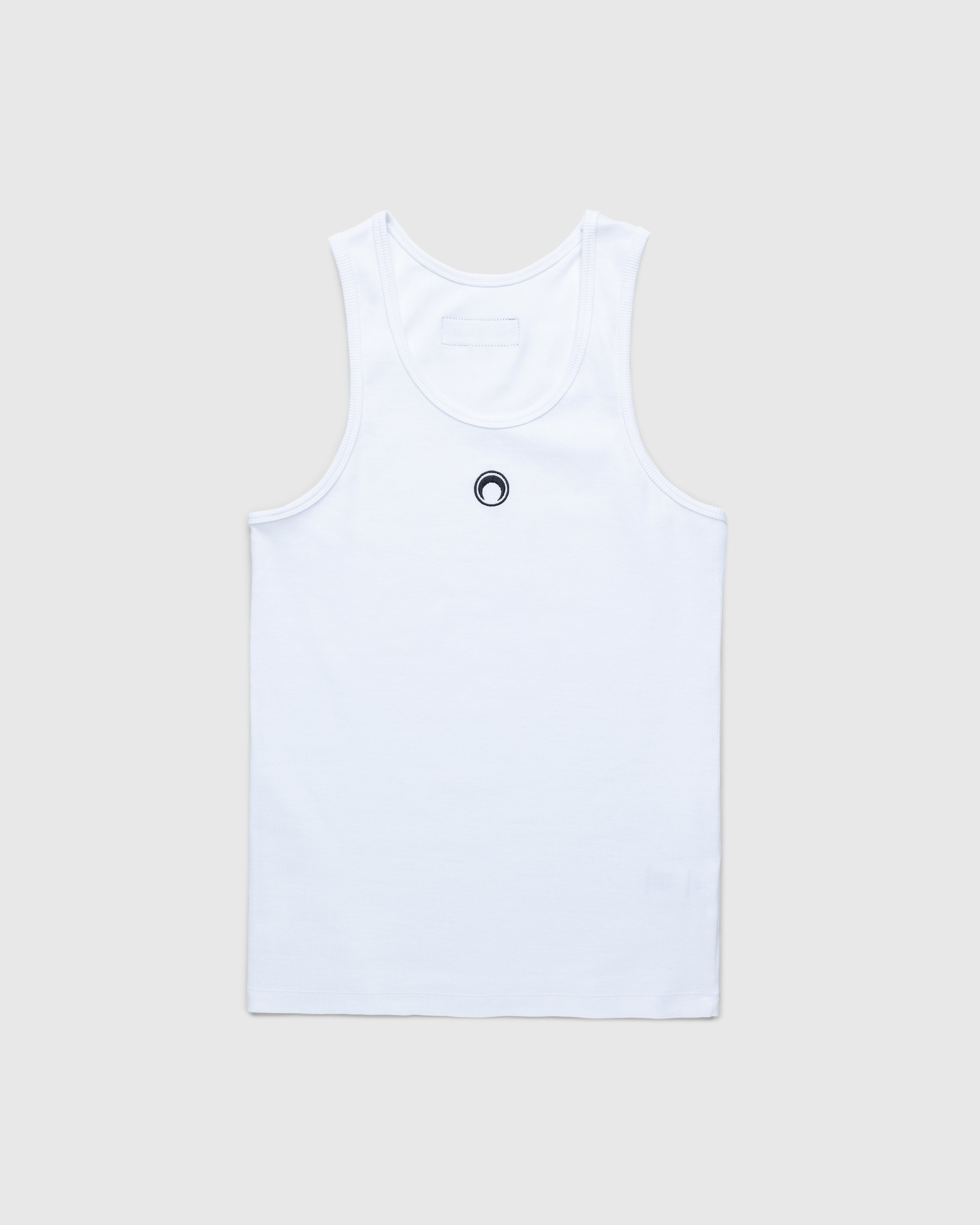 Marine Serre – Organic Cotton Fitted Tank Top White - Tops - White - Image 1