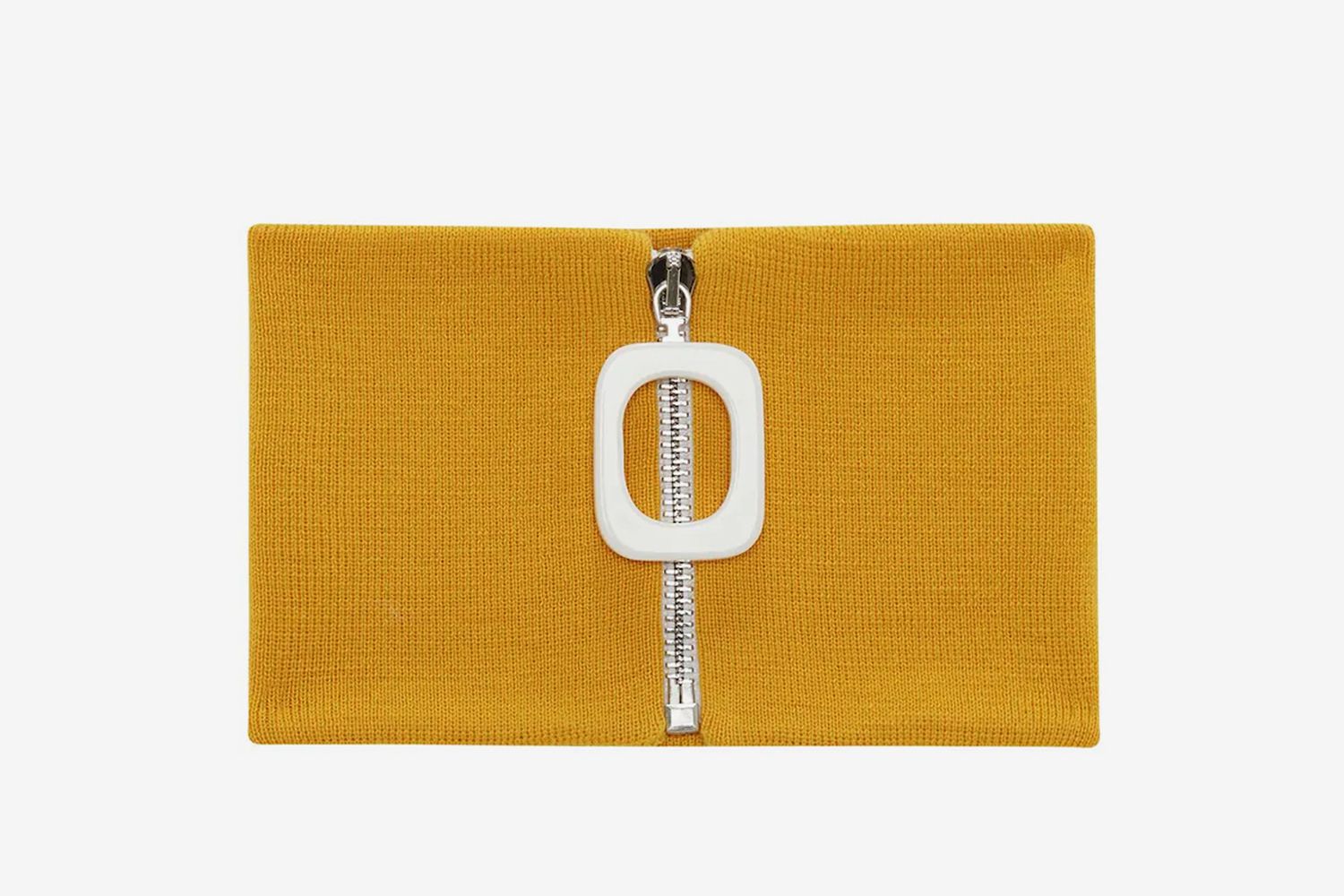 Zip-Up Wool Knit Neckband