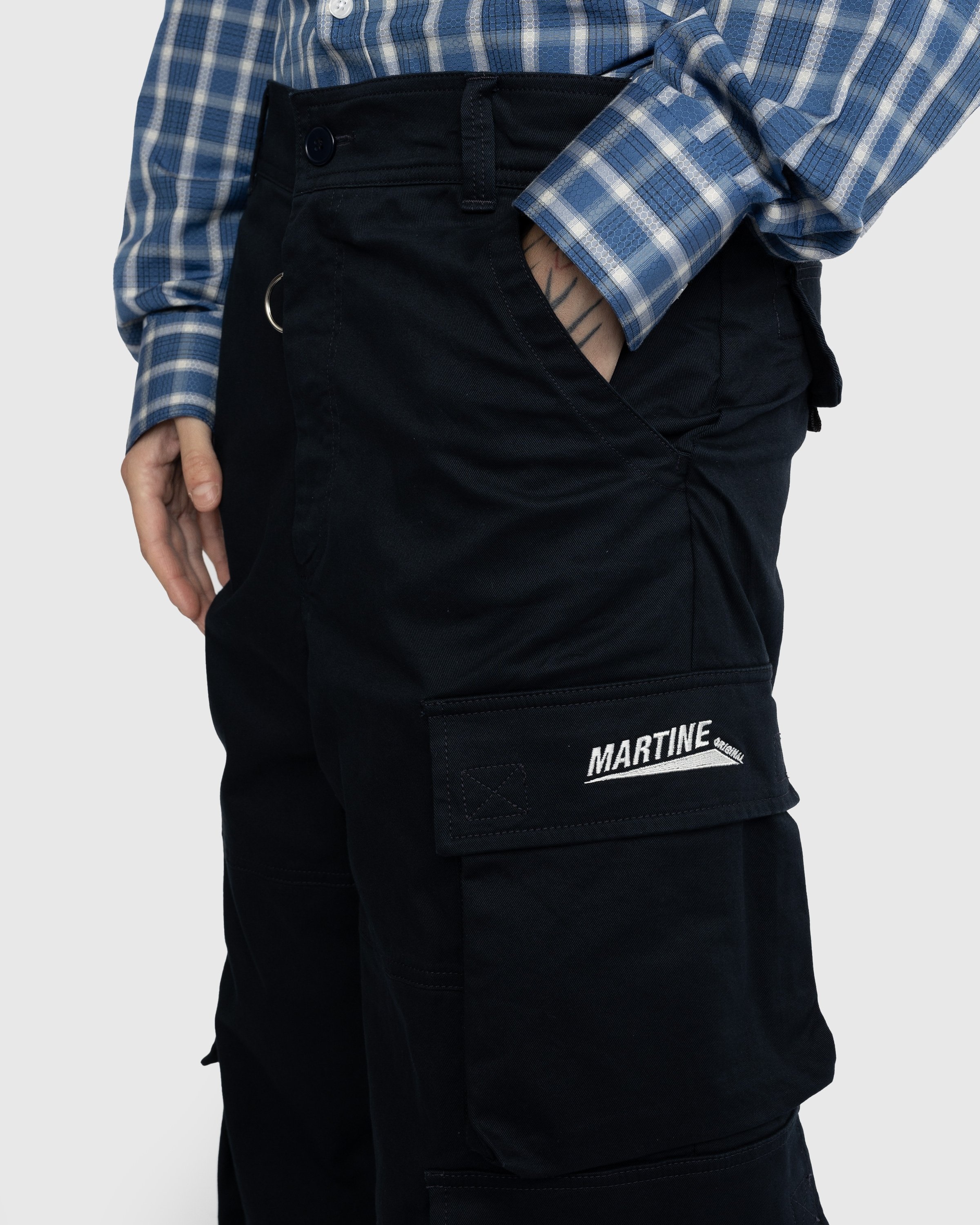 Martine Rose – Pulled Cargo Trouser Navy - Pants - Blue - Image 5