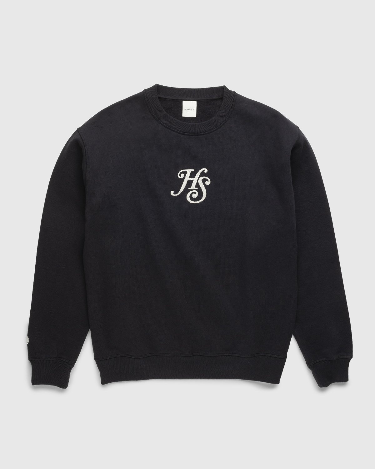 Highsnobiety – Logo Fleece Staples Crew Black - Sweats - Black - Image 1