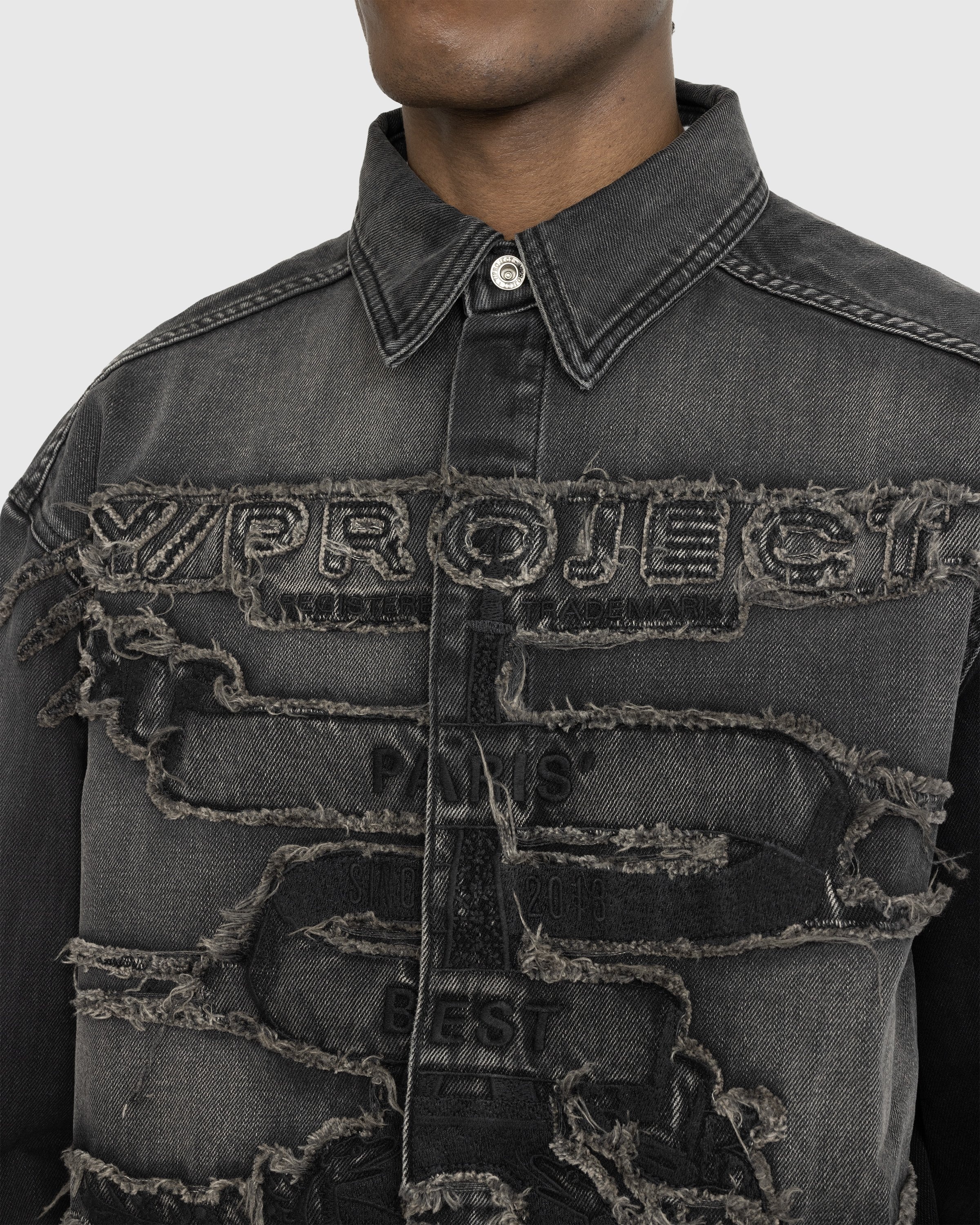 Y/Project – Paris' Best Patch Denim Shirt Black - Shirts - Black - Image 5