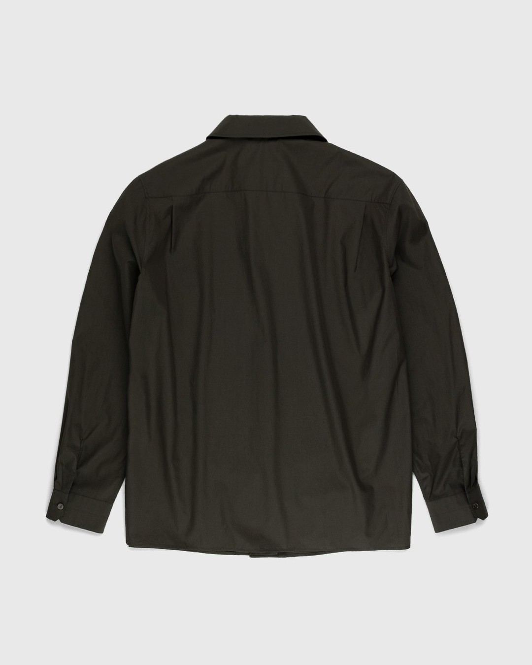 Lemaire – Convertible Collar Long Sleeve Shirt Espresso - Longsleeve Shirts - Brown - Image 2