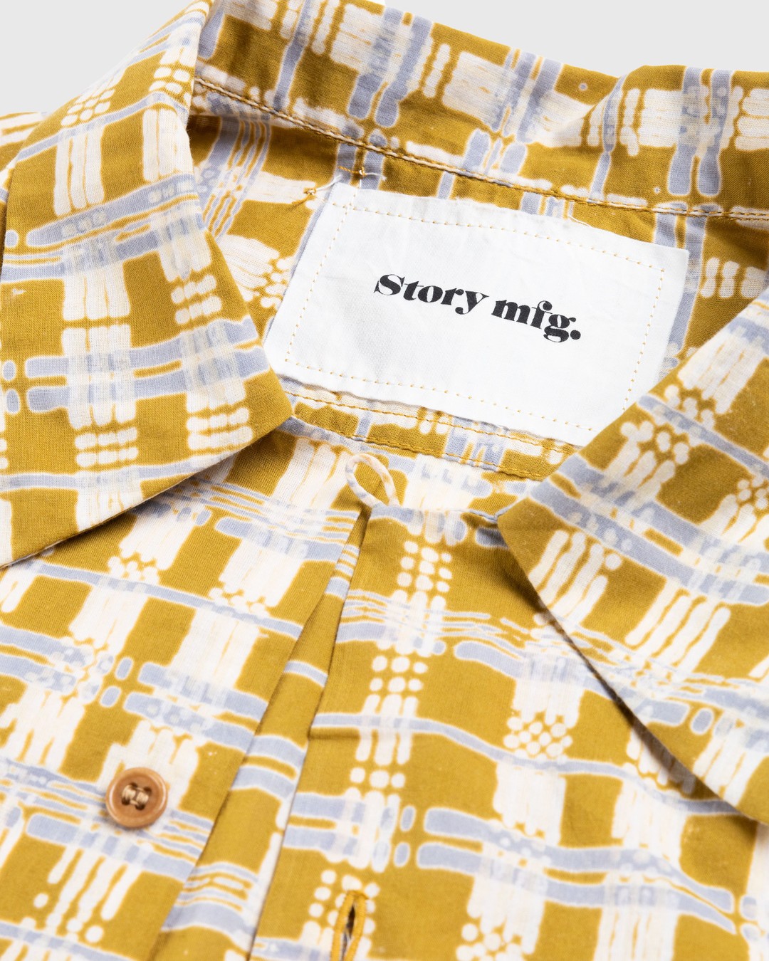 Story mfg. – Shore Shirt Check Block - Shirts - Yellow - Image 5