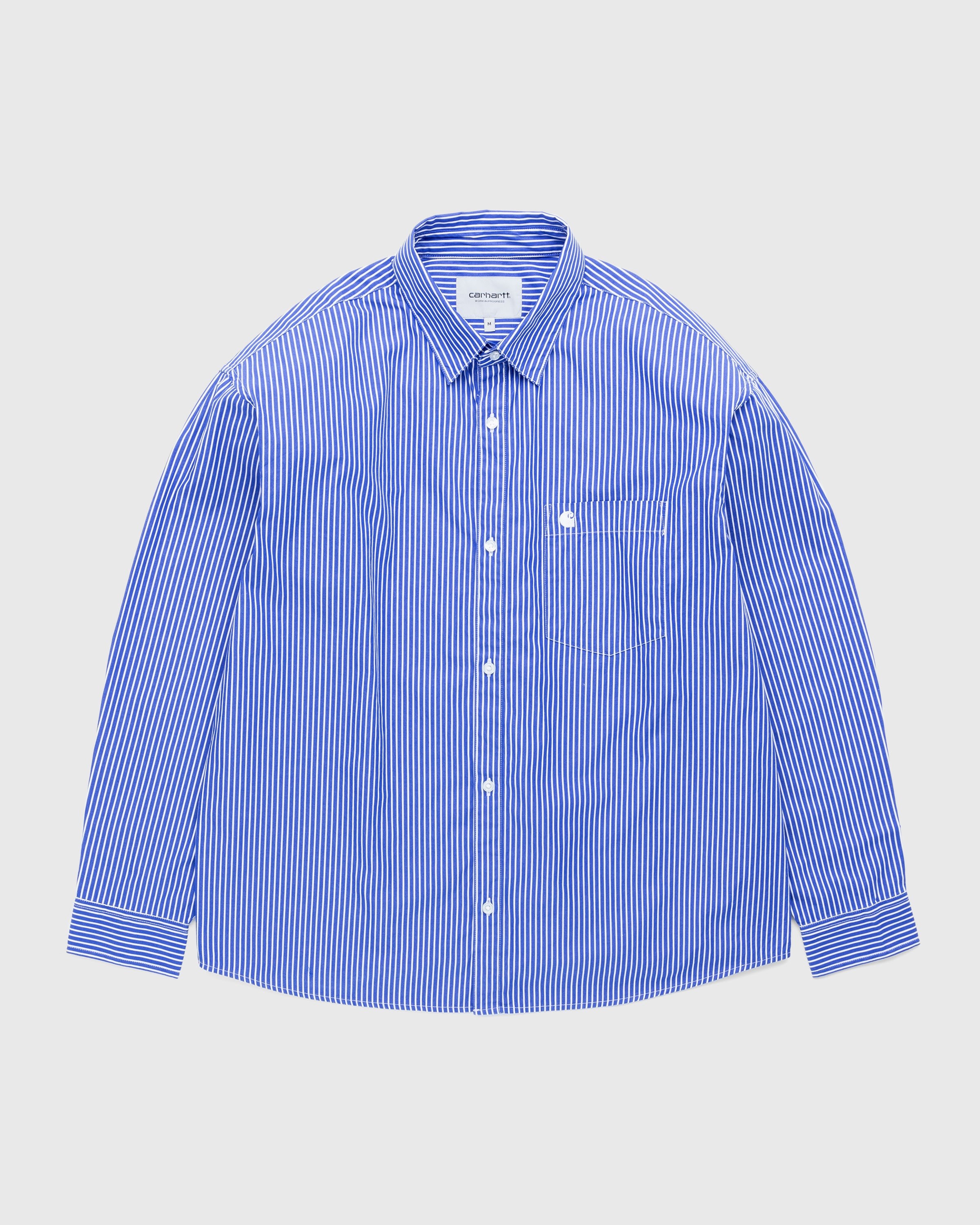 Carhartt WIP – Drake Stripe Shirt Lazurite/White | Highsnobiety Shop