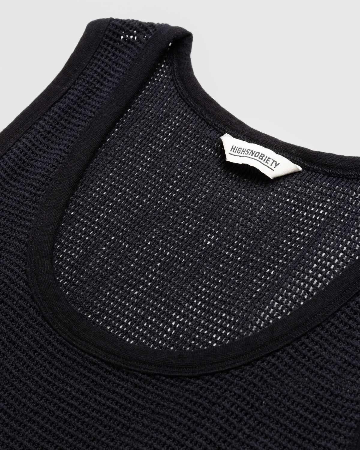 Highsnobiety – Cotton Mesh Knit Tank Top Black - Tops - Black - Image 6