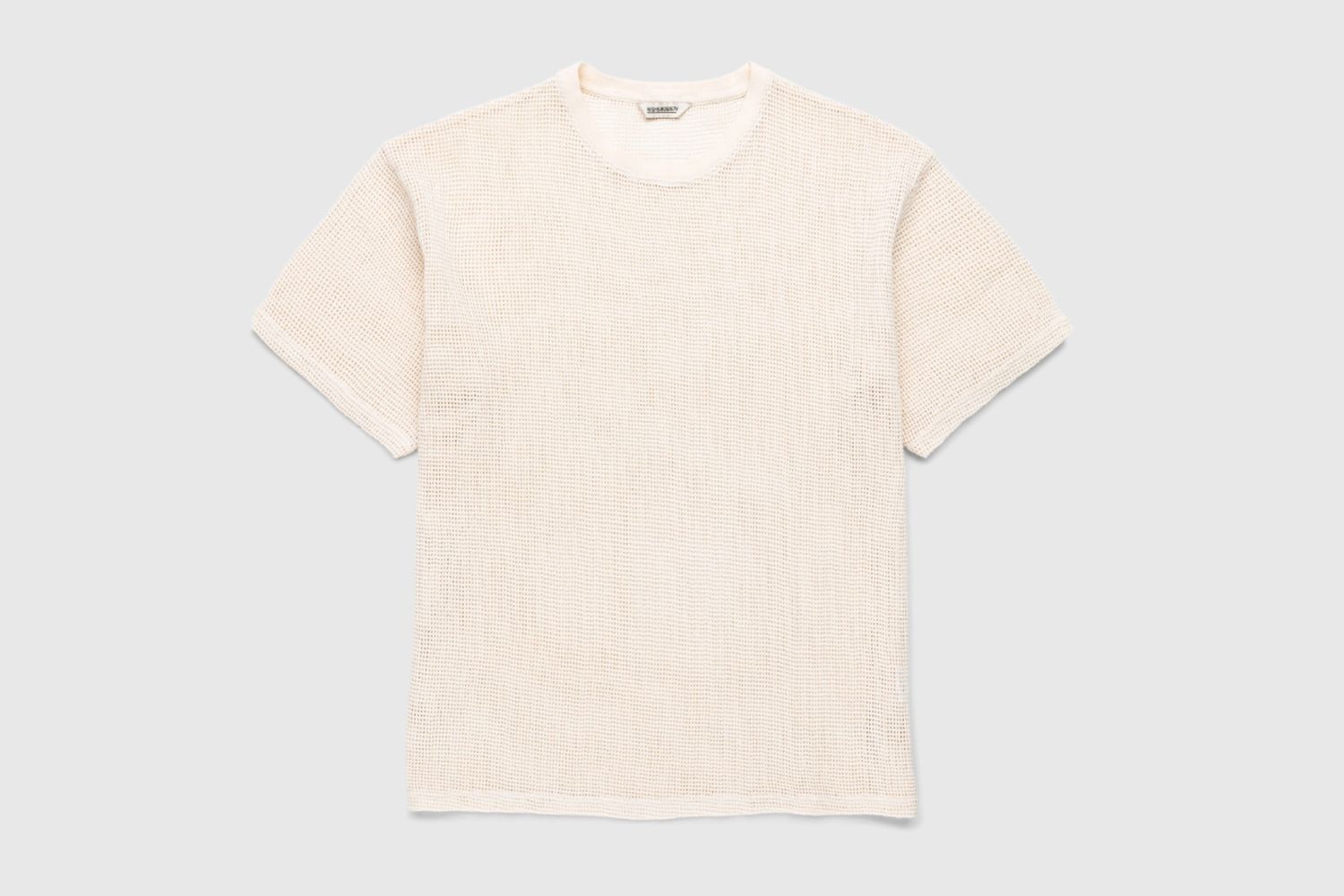 Cotton Mesh Knit T-Shirt