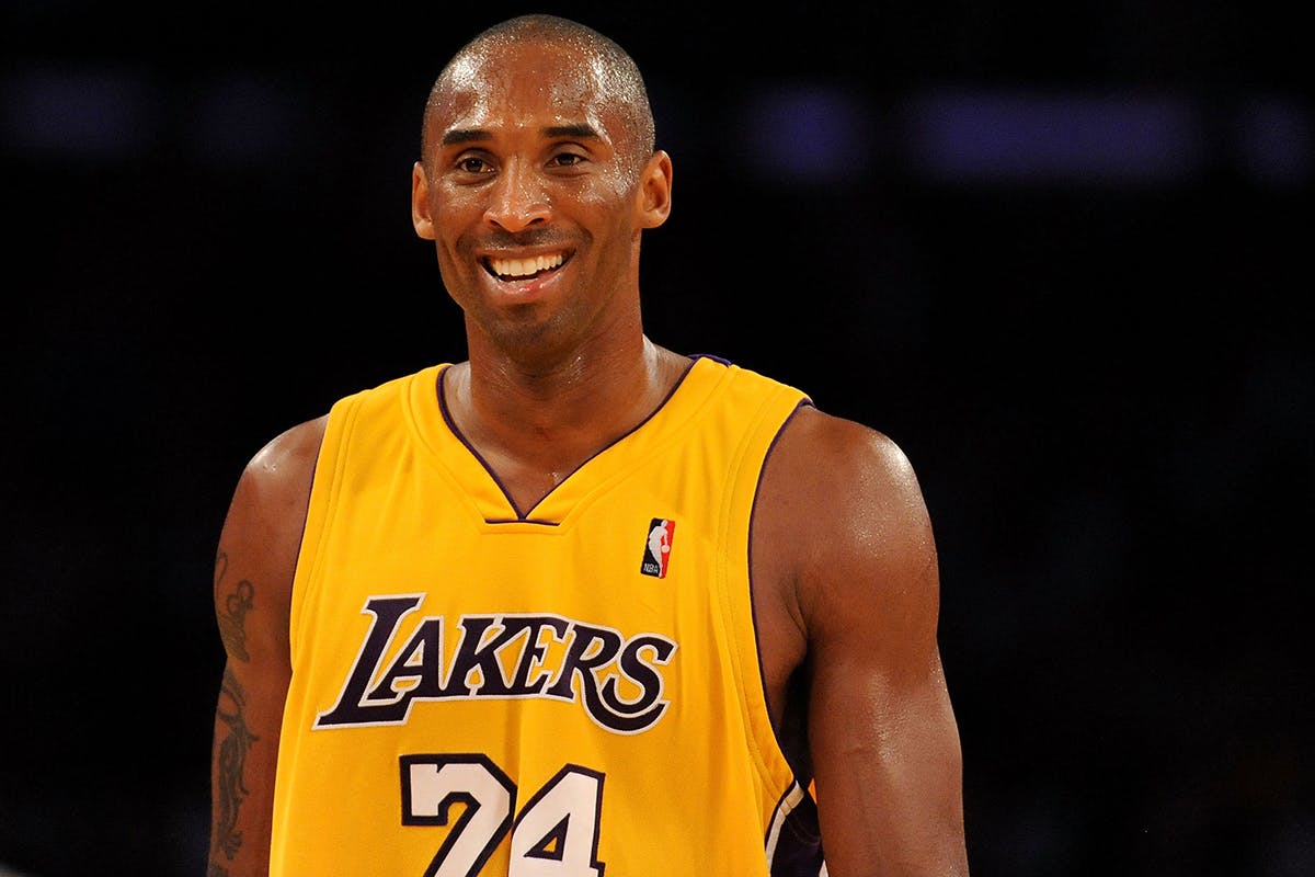 Kobe Bryant Lakers smiling