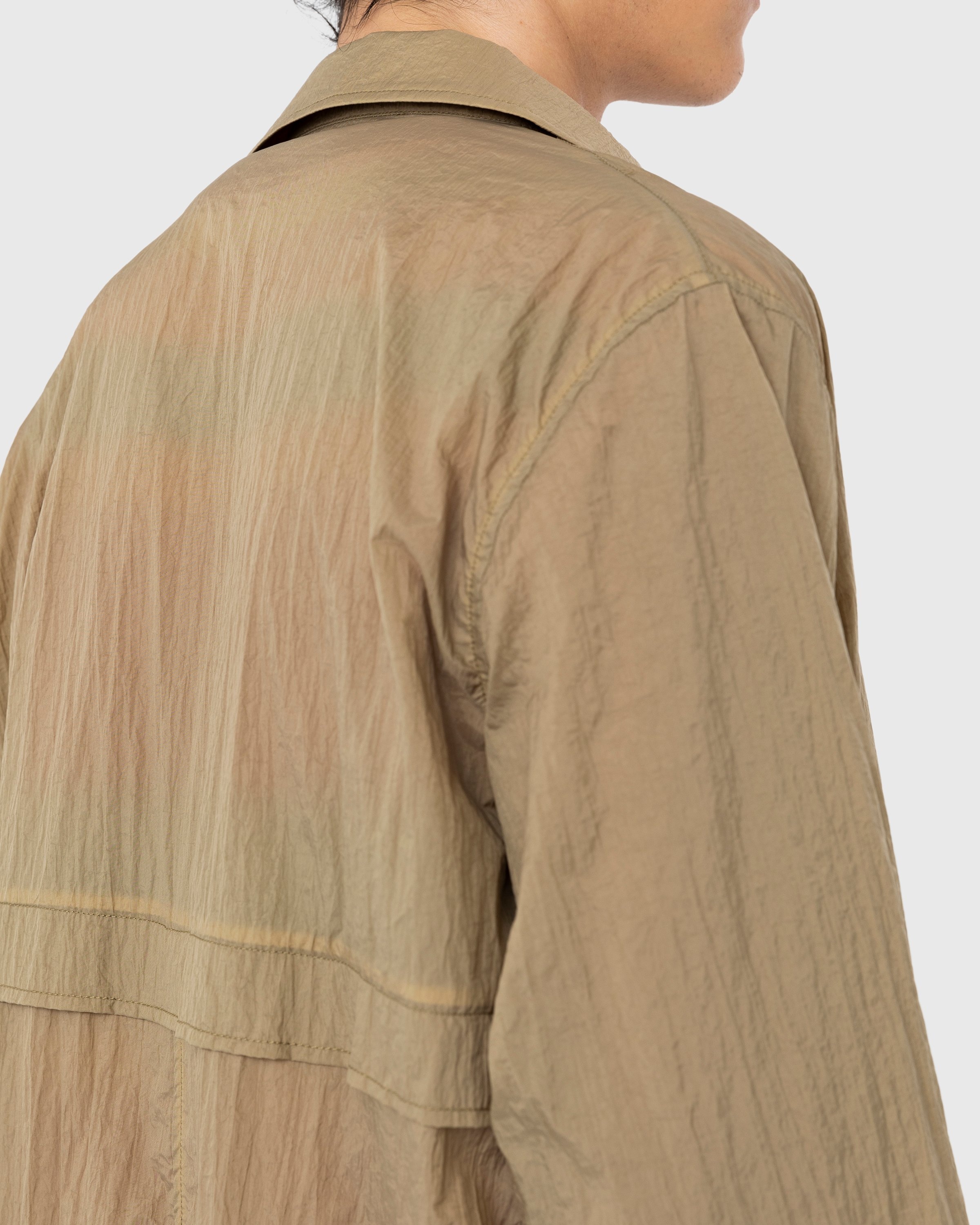 Highsnobiety – Crinkle Nylon Mac Camel - Outerwear - Beige - Image 6