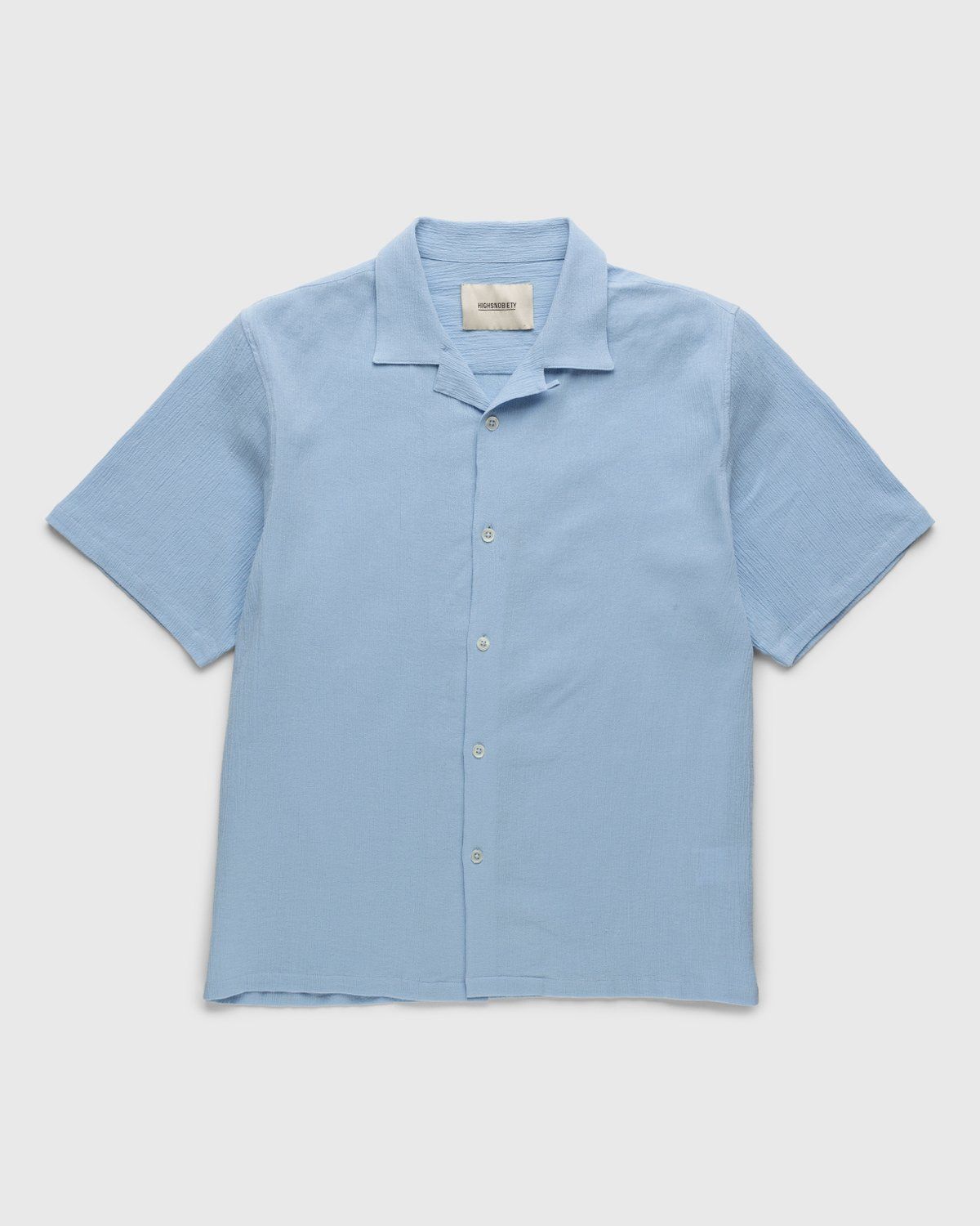Highsnobiety – Crepe Short Sleeve Shirt Sky Blue - Shortsleeve Shirts - Blue - Image 1