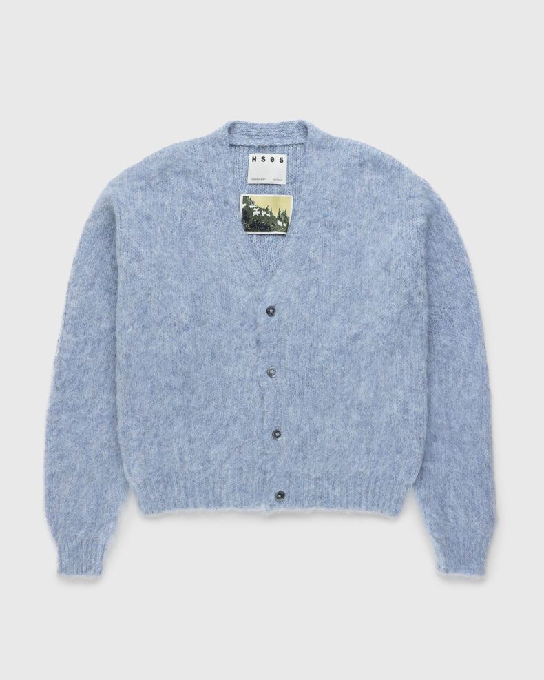 Brushed Alpaca Cardigan Light Blue