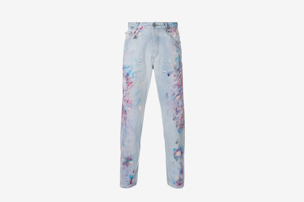 Kanye west painted jeans new arrivals