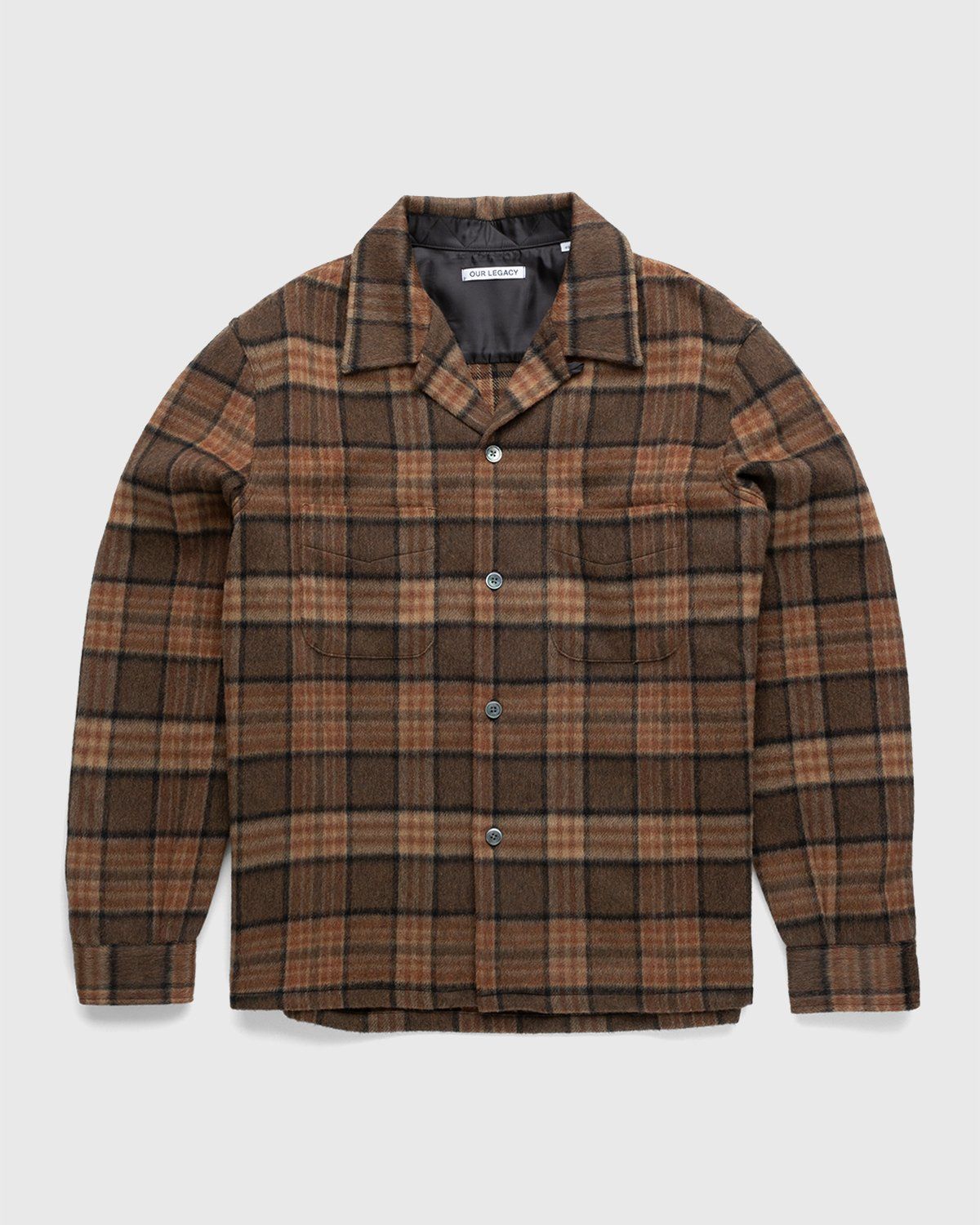 Our Legacy – Heusen Shirt Fox Brown Check - Longsleeve Shirts - Brown - Image 1