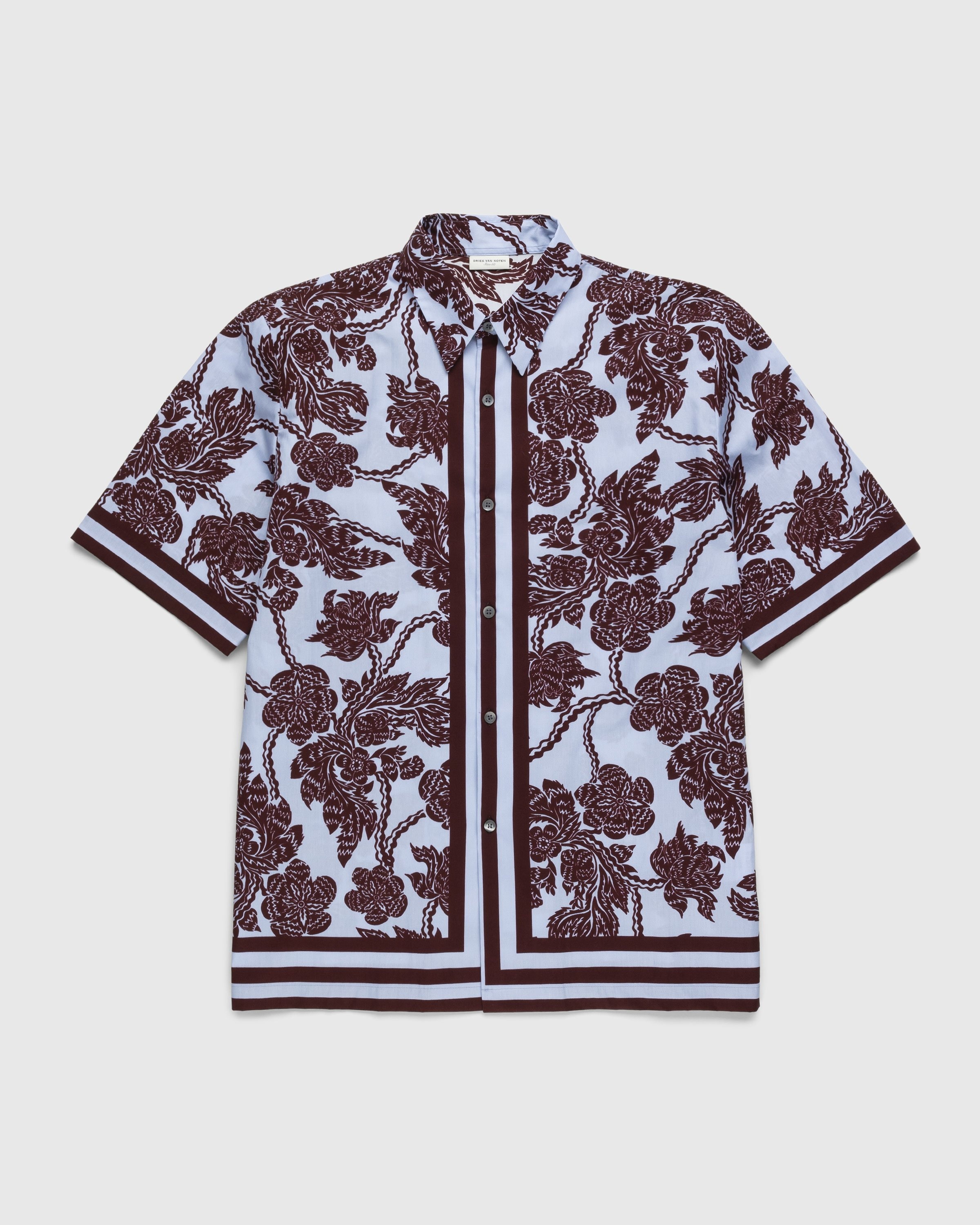 Dries van Noten – Clasen Shirt Burgundy - Shirts - Multi - Image 1