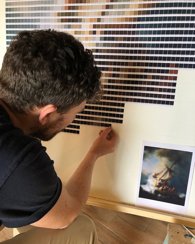 artist nick smith makes pixelated pieces commentates famous lesser known art heists
