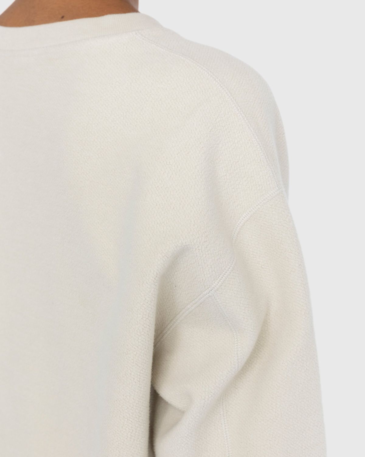 Highsnobiety – Script Logo Reverse Fleece Crew Beige - Sweats - Beige - Image 7