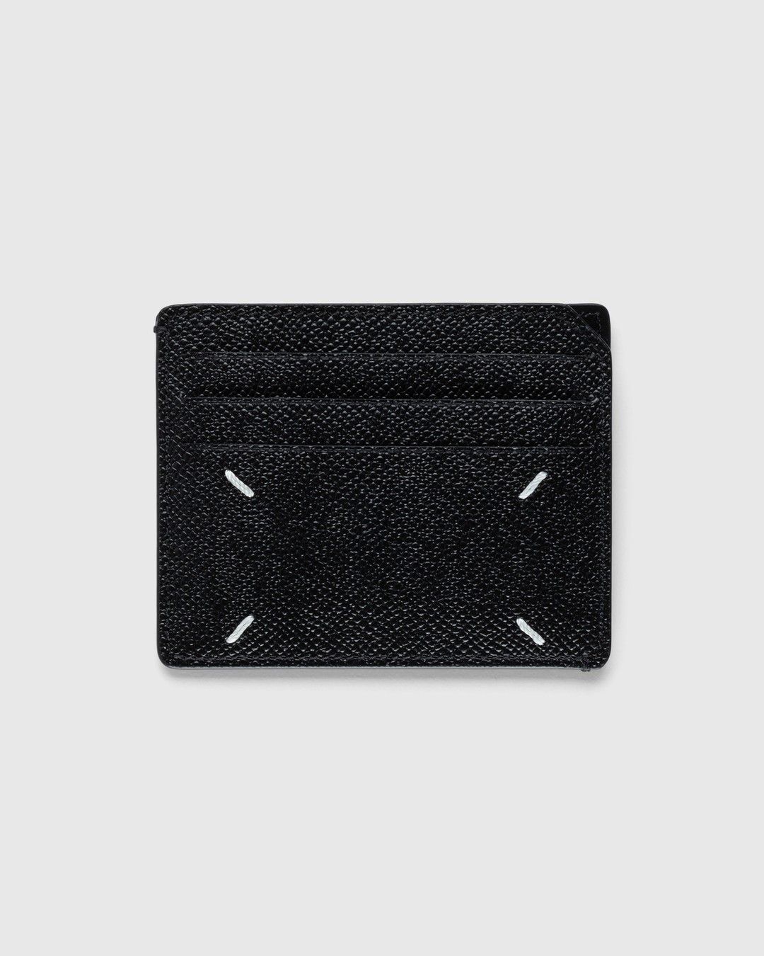 Maison Margiela – Leather Card Holder Black - Wallets - Green - Image 1