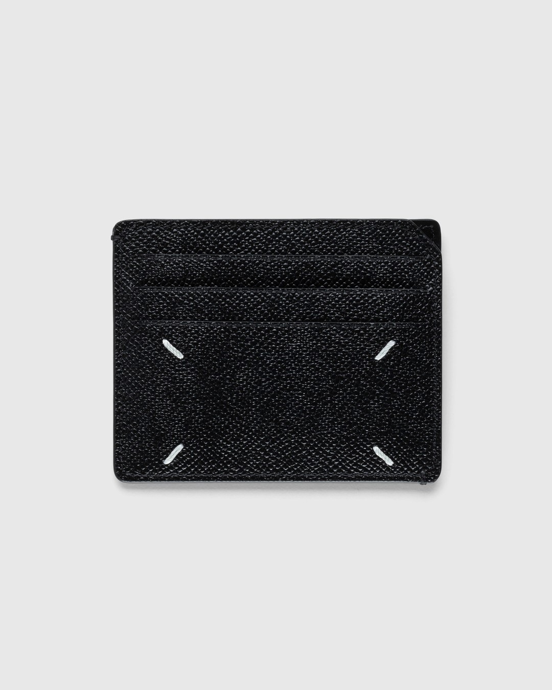 Maison Margiela – Leather Card Holder Black - Wallets - Green - Image 1