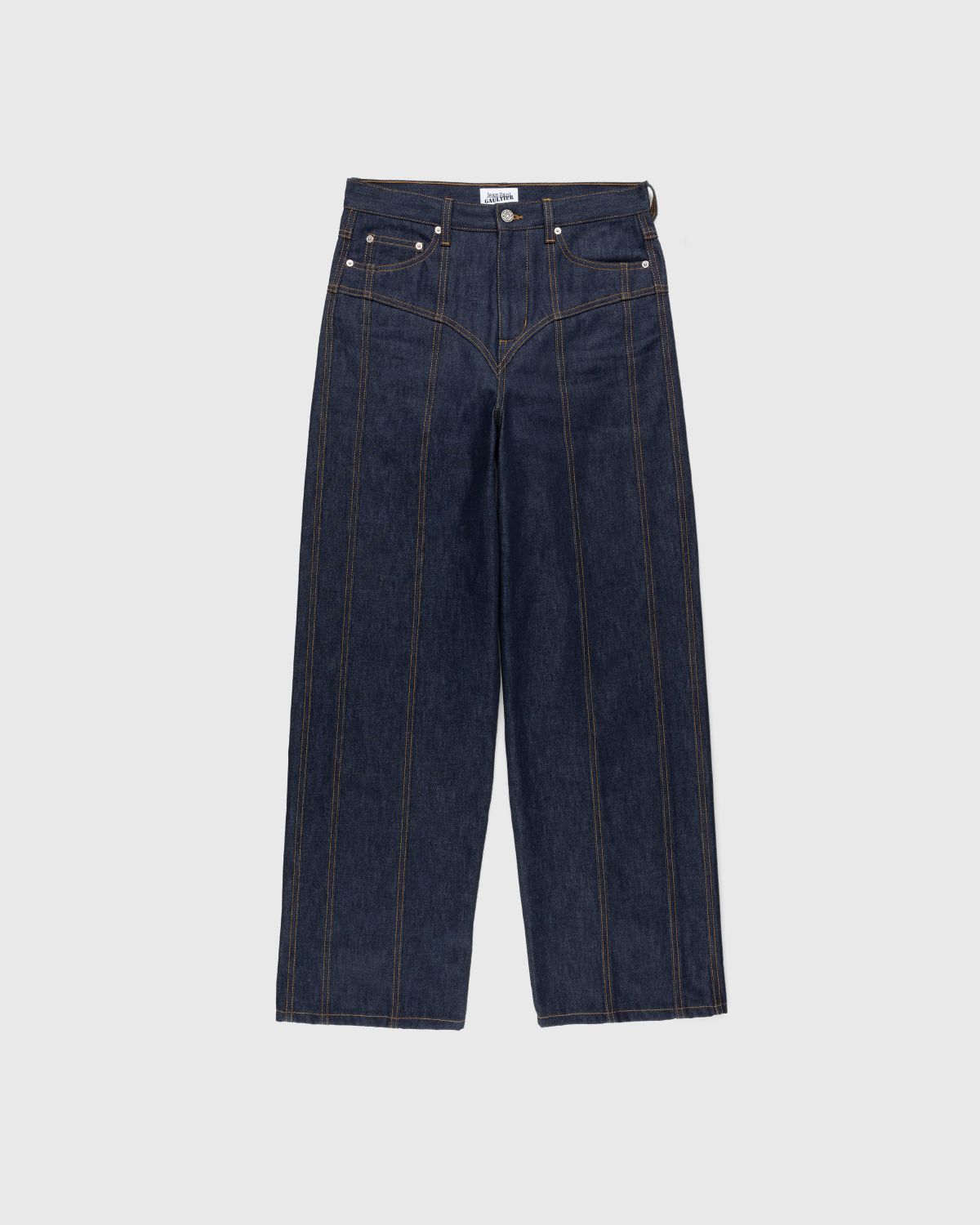 Jean Paul Gaultier – Raw Low-Rise Jeans Indigo - Denim - Blue - Image 1